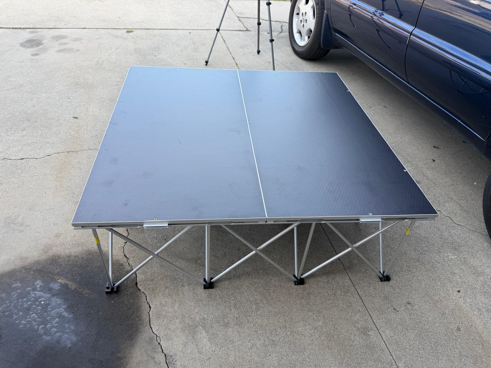 4x4ft Foldable Stage Platform, 1540 lbs Heavy Duty Portable Stage | with 16