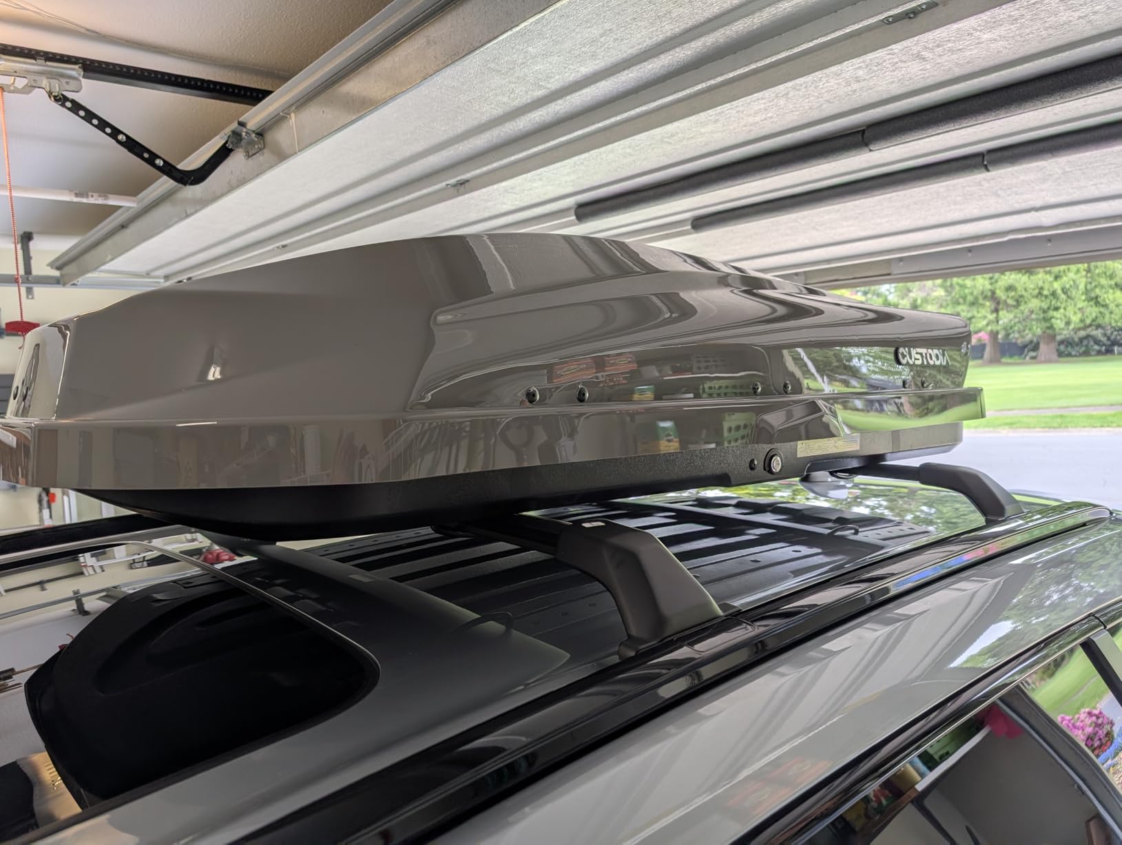 Roof Cargo Box, Dual-Side Opening Design, 14 Cubic Feet Capacity, Waterproof Hard-Shell Storage Box, Includes Straps and Spare Key, Black (B62) customer photo 1