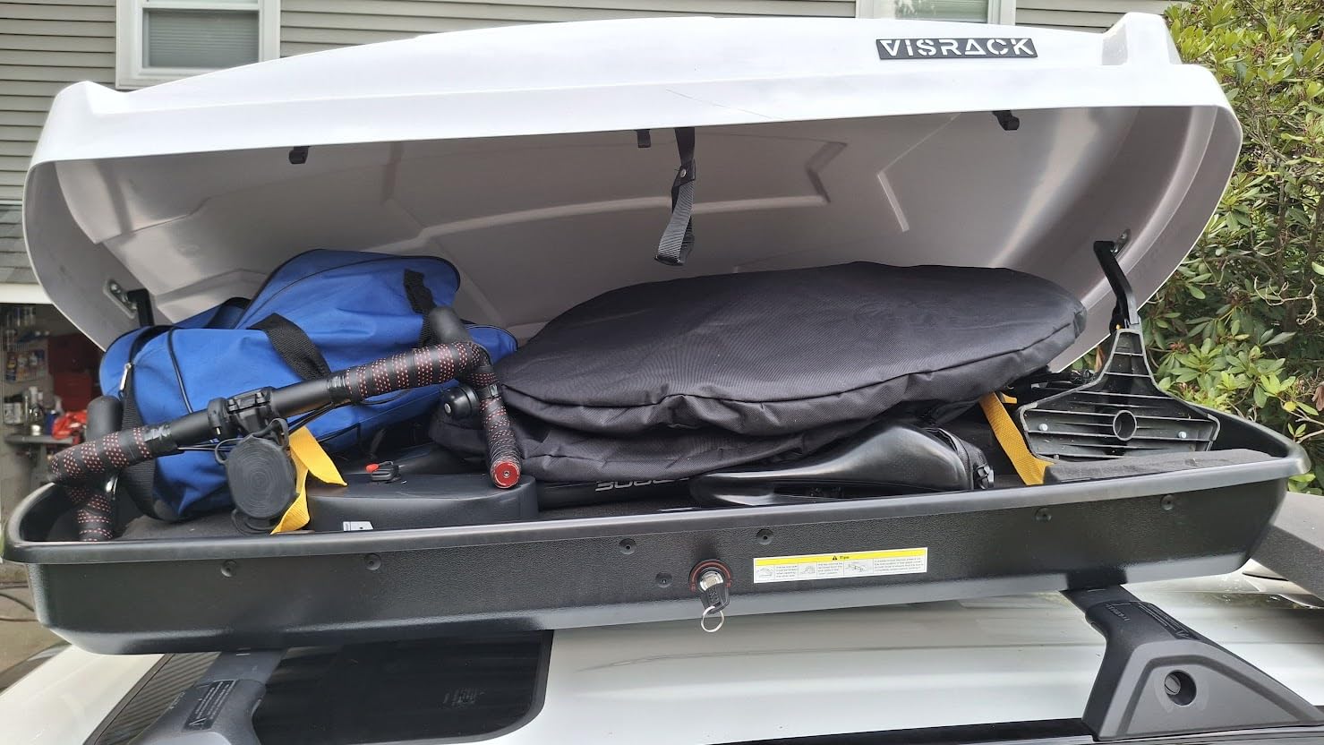 Roof Cargo Box, Dual-Side Opening Design, 14 Cubic Feet Capacity, Waterproof Hard-Shell Storage Box, Includes Straps and Spare Key, Black (B62) customer photo 2