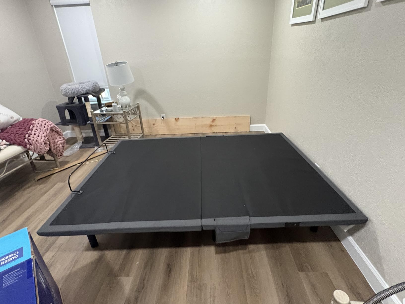 Marsail Queen Adjustable Bed Frame with Massage, Electric Adjustable Bed Base with Head & Foot Incline, Quiet Motor Adjustable Bed Frame with USB Ports, LED Light, Height-Adjustable Legs customer photo 2