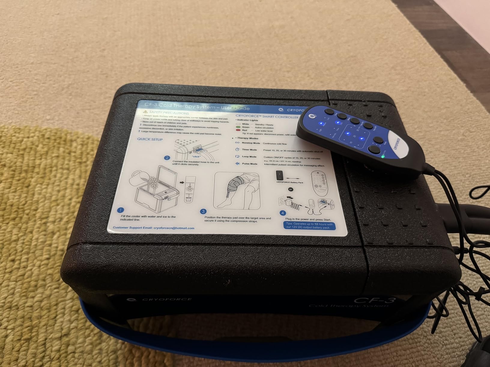 CF-3 Pro Cold Therapy Machine, Ice Machine for Knee & Shoulder | 11QT Large-Capacity Ice Therapy System, Programmable Cold Recovery Unit for ACL, TKR & Sports Training customer photo 1