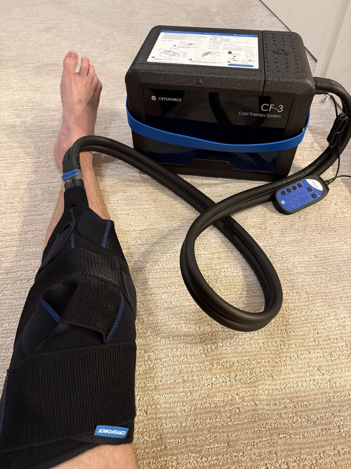 CF-3 Pro Cold Therapy Machine, Ice Machine for Knee & Shoulder | 11QT Large-Capacity Ice Therapy System, Programmable Cold Recovery Unit for ACL, TKR & Sports Training customer photo 2