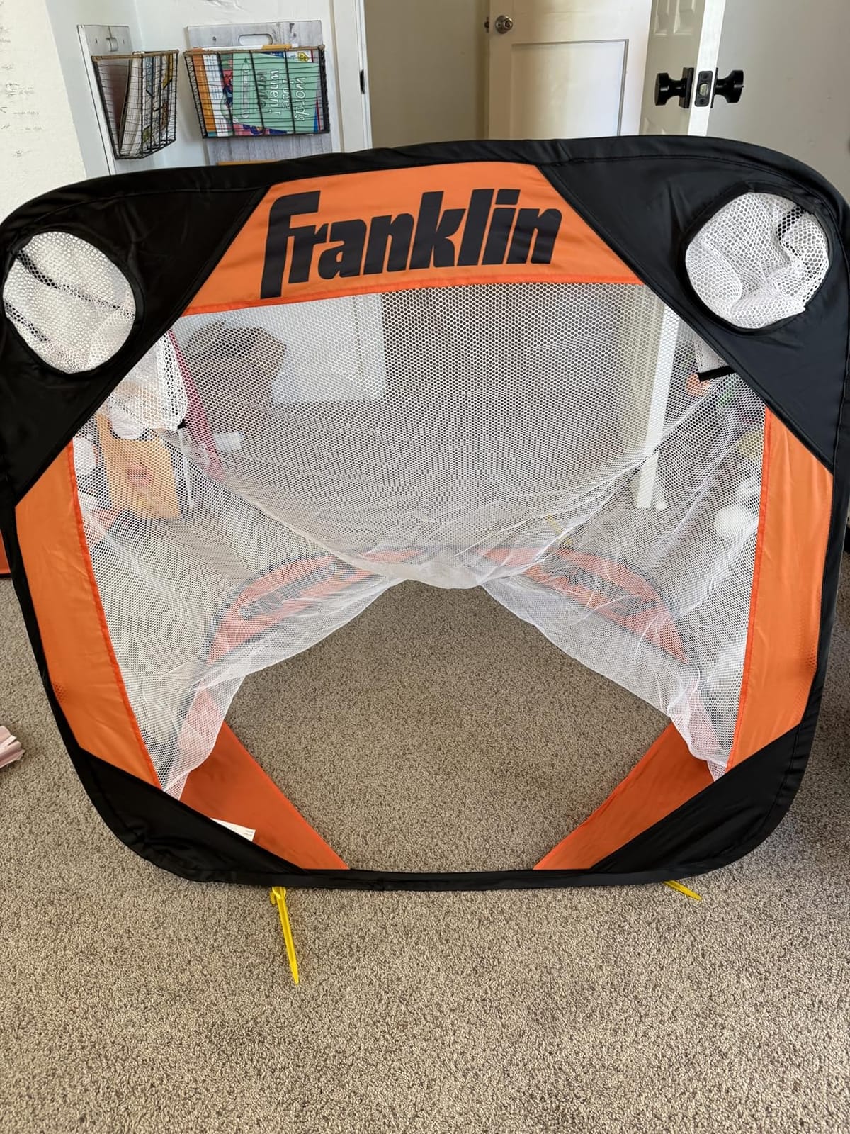 Franklin Sports Youth Lacrosse Pop-Up Goal - 3'x3' Portable Net with Carrying Case - Backyard Practice Goal for Kids - Easy Setup with Ground Stakes - Improve Shooting Accuracy customer photo 2