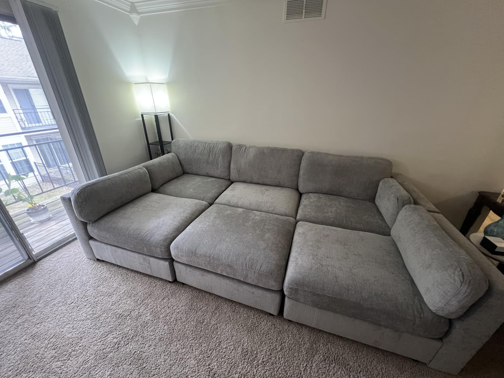 Oversized Cloud Couch 8 Seater U Shaped Modular Sectional Sofa Beige | Modern Chenille Wide Deep Seat Couch with Ottoman, Comfy Luxury Couches for Living Room, Bedroom, Apartment, No Tool Assembly customer photo 1