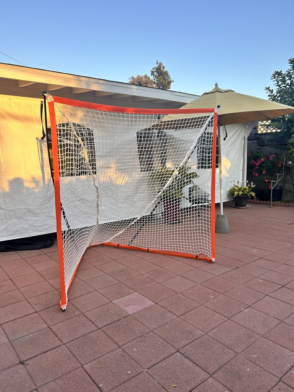 QuickPlay Ripshot Flexi Lacrosse Goal 6x6' - Regulation, Portable | 8-ply weatherproof net, Pop-up spring frame, 80-second setup, Boys & girls play, Backyard & training, Carry bag customer photo 2