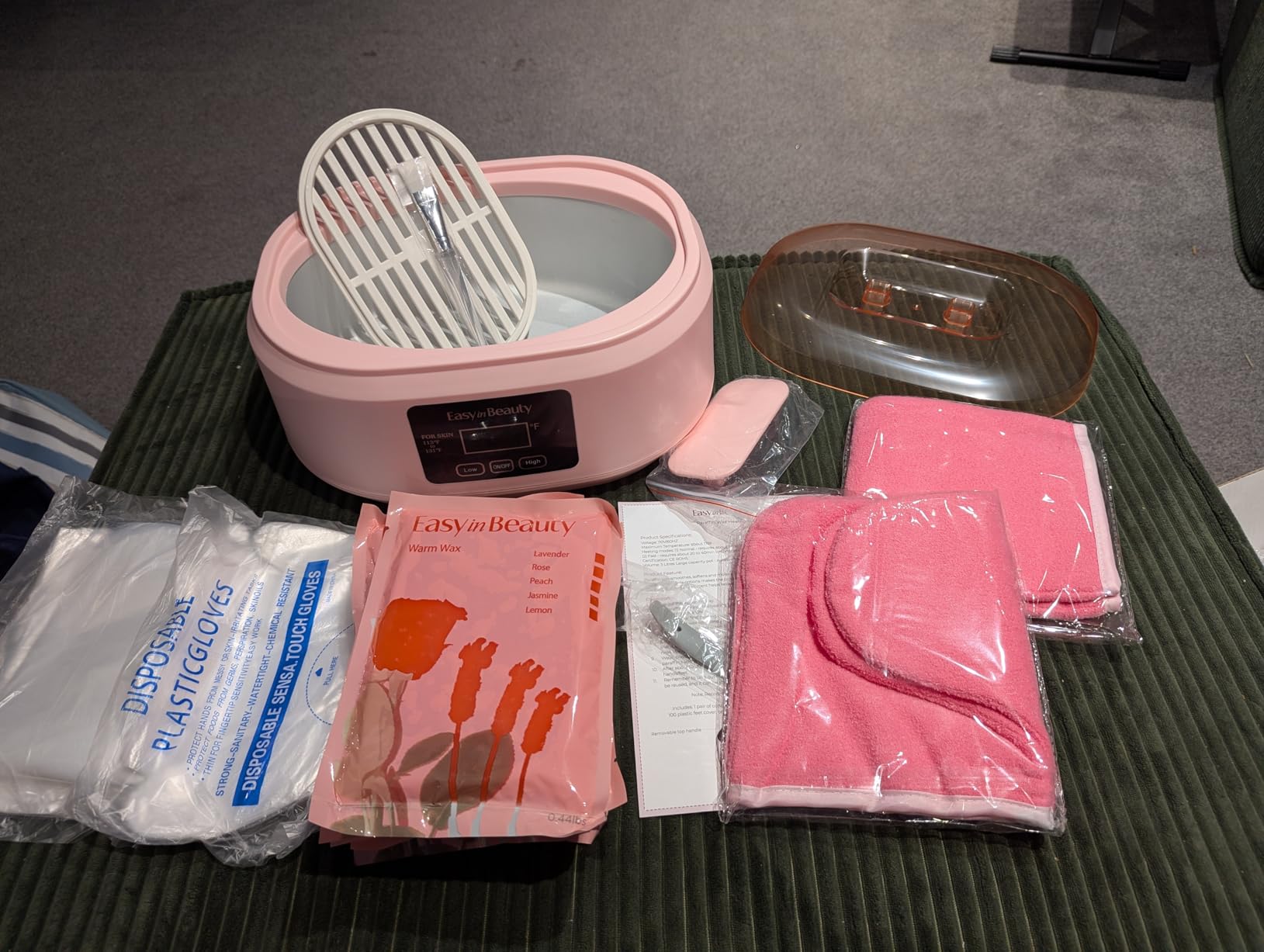 EASYINBEAUTY Paraffin Wax Machine for Hand and Feet with Paraffin Wax Kit | 3000ml Hand Wax Paraffin Machine for Arthritis, Paraffin Wax Warmer with 6 Packs Rose Wax, Paraffin Bath for Smooth Skin customer photo 2