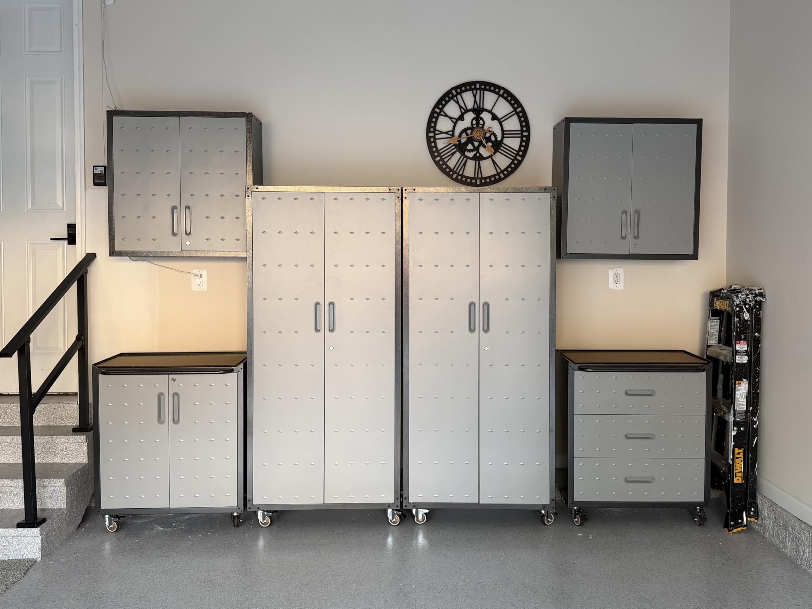 10-Piece Heavy Duty Steel Garage Cabinet System | All-in-One Modular Garage Cabinet Set for Ultimate Workshop Organization | Easy Assembly Garage Storage Cabinets & Tool Bench (Black) customer photo 2