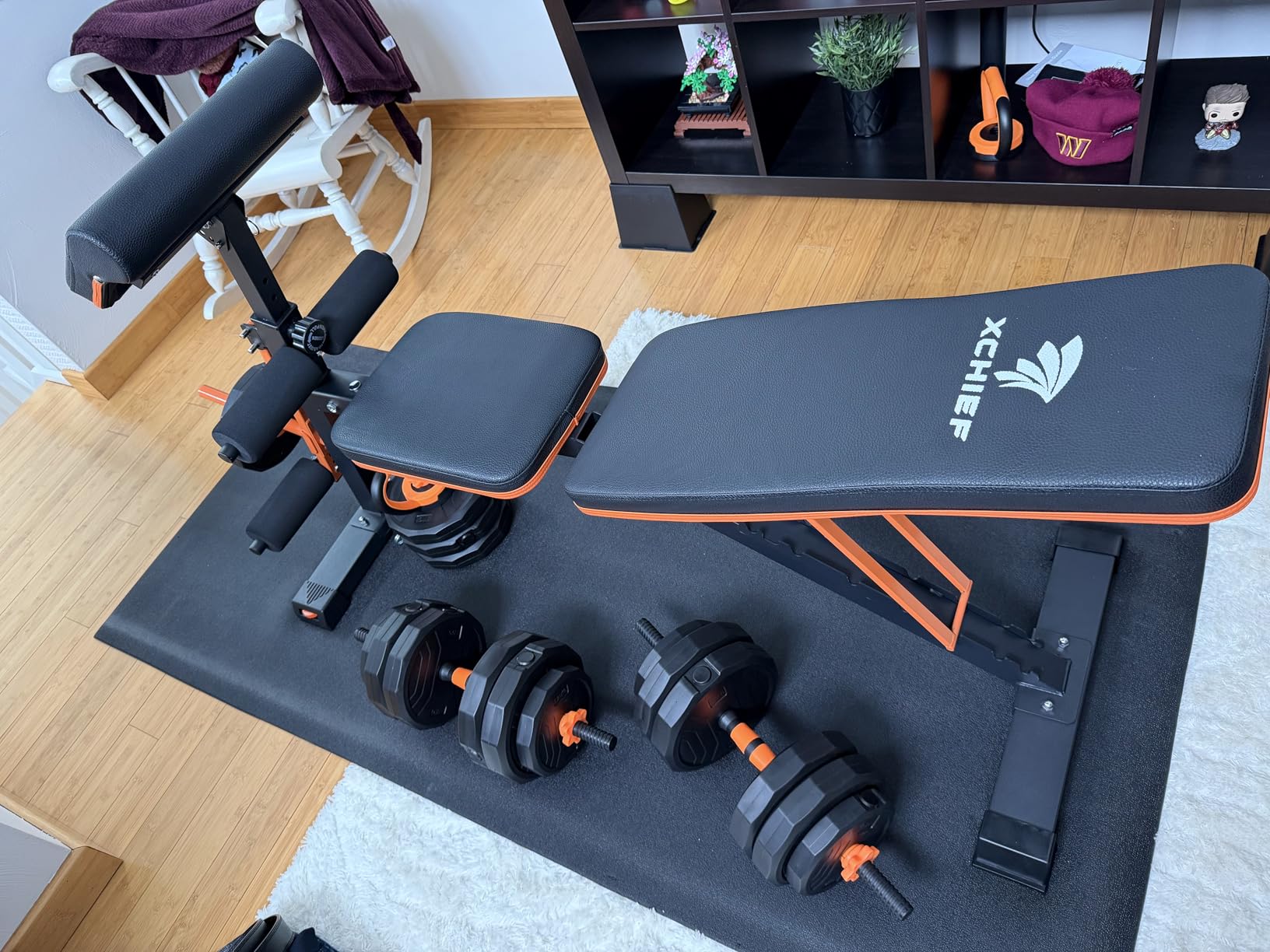 Adjustable Weight Bench - 1000LBS Capacity Heavy Duty Foldable Workout Bench for Full Body Exercise, Flat/Incline/Decline, Bench Press for Home Gym with Preacher Pad & Leg Extension customer photo 1