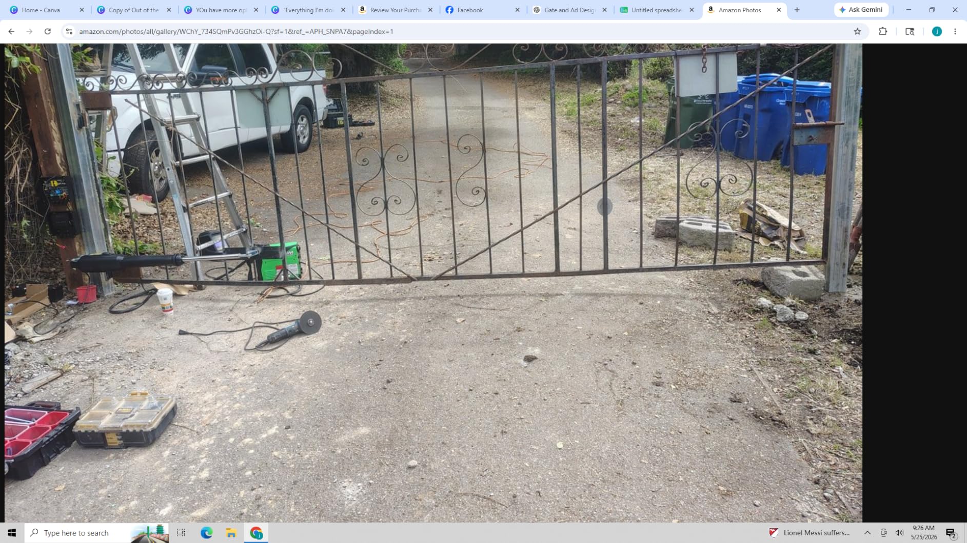 TOPENS XD851S Smart Gate Opener for Heavy Duty Solar Single Swing Gates Up to 18ft, Automatic Gate Opener with App Control AC Powered with Remote Control Kit Solar Panel Included customer photo 1