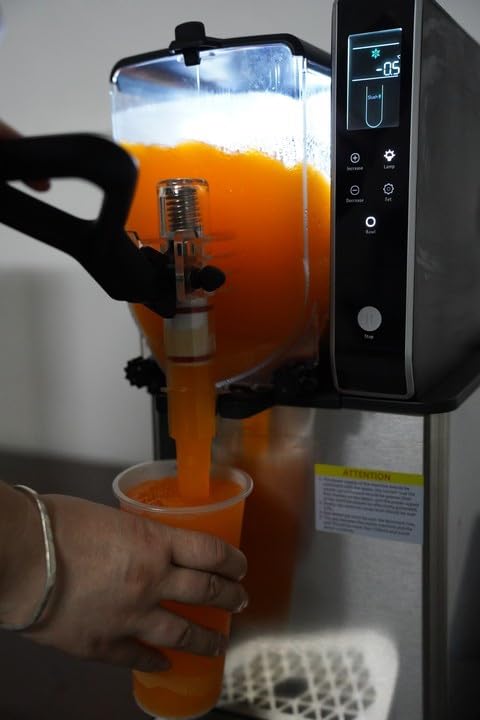 Slushie Machine, No Ice Needed Margarita Machine, 4L/1.05 Gal x 2 Tank Slushy Machine for Home & Commercial Use, 400W Frozen Drink Machine for Slush, Cold Drinks, Frappés & More, Auto Clean customer photo 1