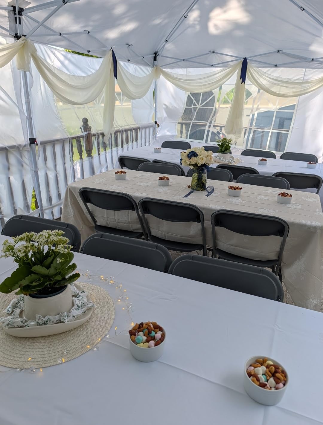 Aoxun 10x20 Pop Up Canopy Tent with 6 Sidewalls, Party Tent, White | 3 Adjustable Heights, One Push Setup, Waterproof, for Wedding, Party, Commercial, Market, Event, Outdoor, UV Protection customer photo 2