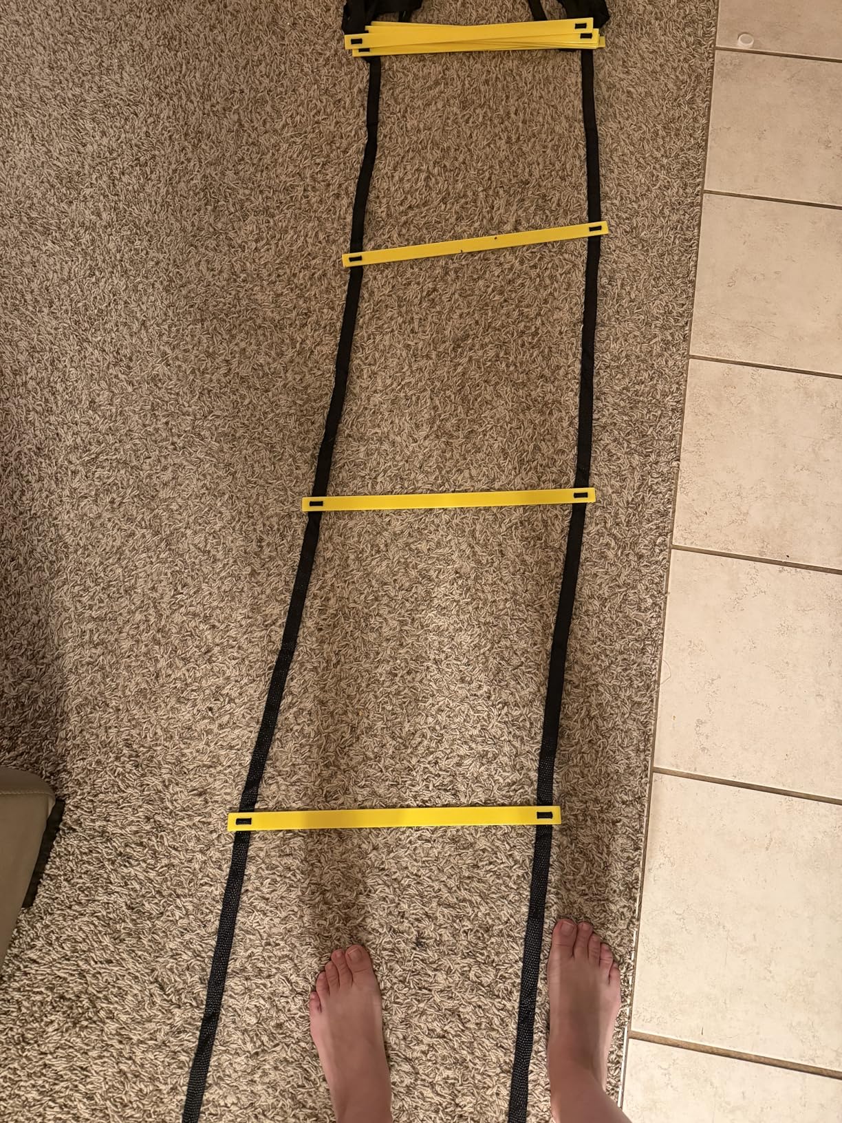 20ft Adjustable Agility Speed Ladder Training Ladder with Carry Bag - Soccer, Speed, Football Fitness Feet Training - Agility Training Equipment for Footwork Drills customer photo 2
