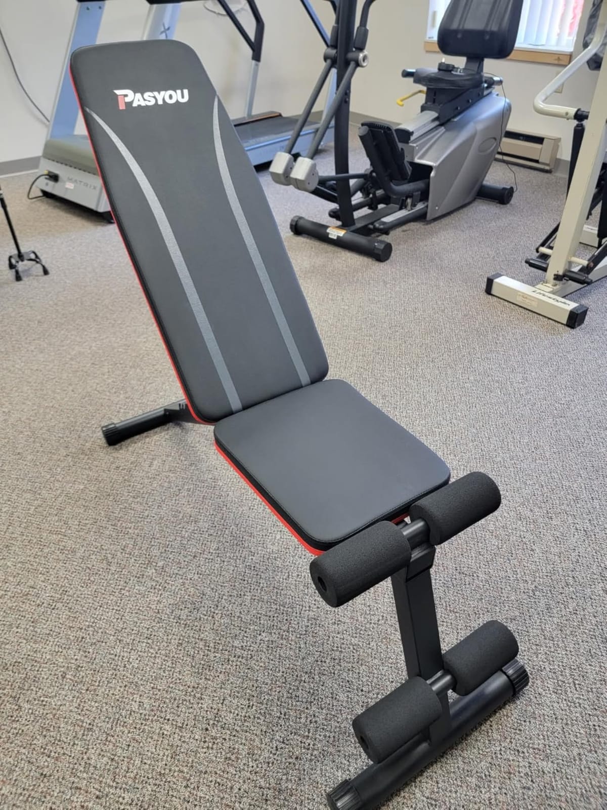 PASYOU Adjustable Weight Bench, Foldable, Incline Decline Flat, Bench Press with 660LBS, 95% Pre-Assembled, Compact Workout Bench Full Body Strength Training Bench for Home Gym, Wider Seat customer photo 2