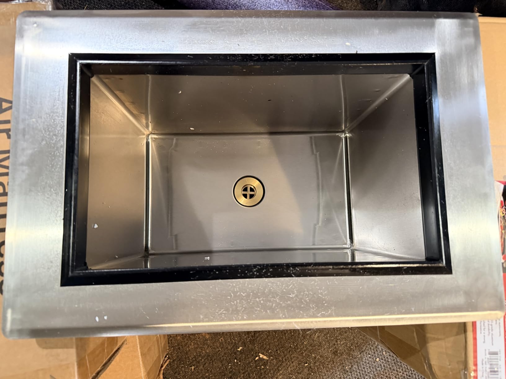 HARDURA Drop-in Stainless Steel Ice Bin | Commercial, Insulated Ice Chest, Sliding Cover, for Storing Ice Cold Wine Beer customer photo 2
