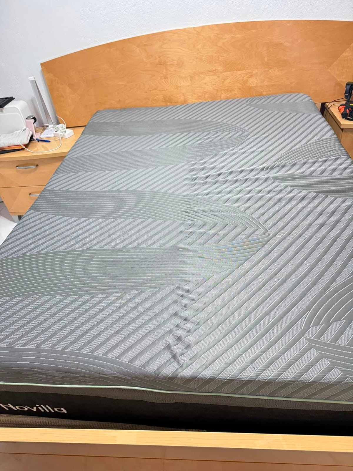 Novilla AiryFlow 12 Inch Queen Size Mattress, Queen Memory Foam Mattress | for Cool Night & Spinal Alignment, Pressure Relief & Motion Isolation, Green Tea-Infused, CertiPUR-US Certified, Medium Firm customer photo 1