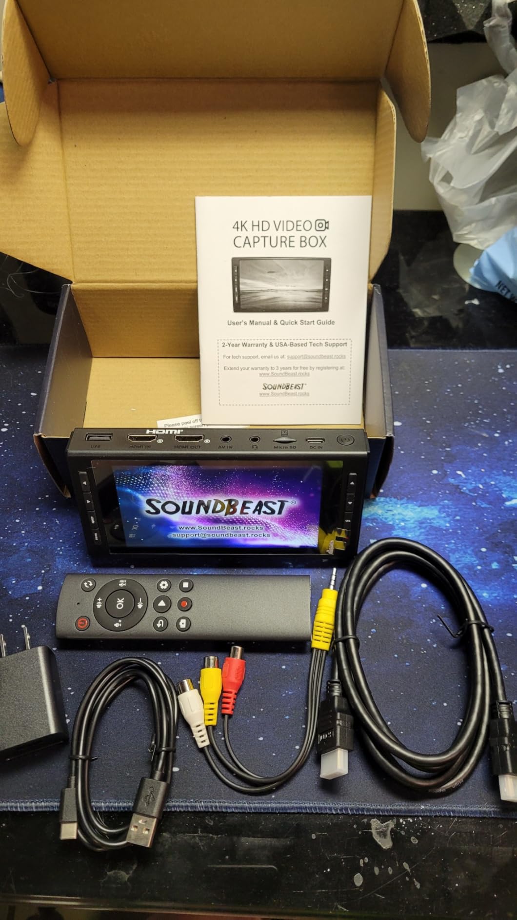 4K HD Video Capture Box - Capture or Live Stream Video (with Audio) from HDMI, AV, VHS, VCR, DVD, Camcorders, Hi8, MiniDV - 5