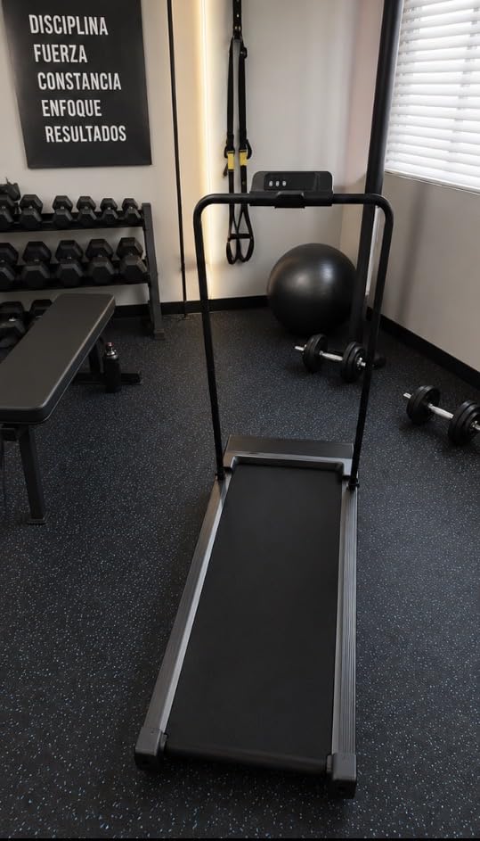 Portable Walking Pad Treadmill for Home, Treadmills with Handles, 3.0HP Compact Walking Pad Treadmill with Handle Bar, 0.6-7.6MPH Mini Walking Treadmill for Home Small, 350LB Capacity customer photo 1