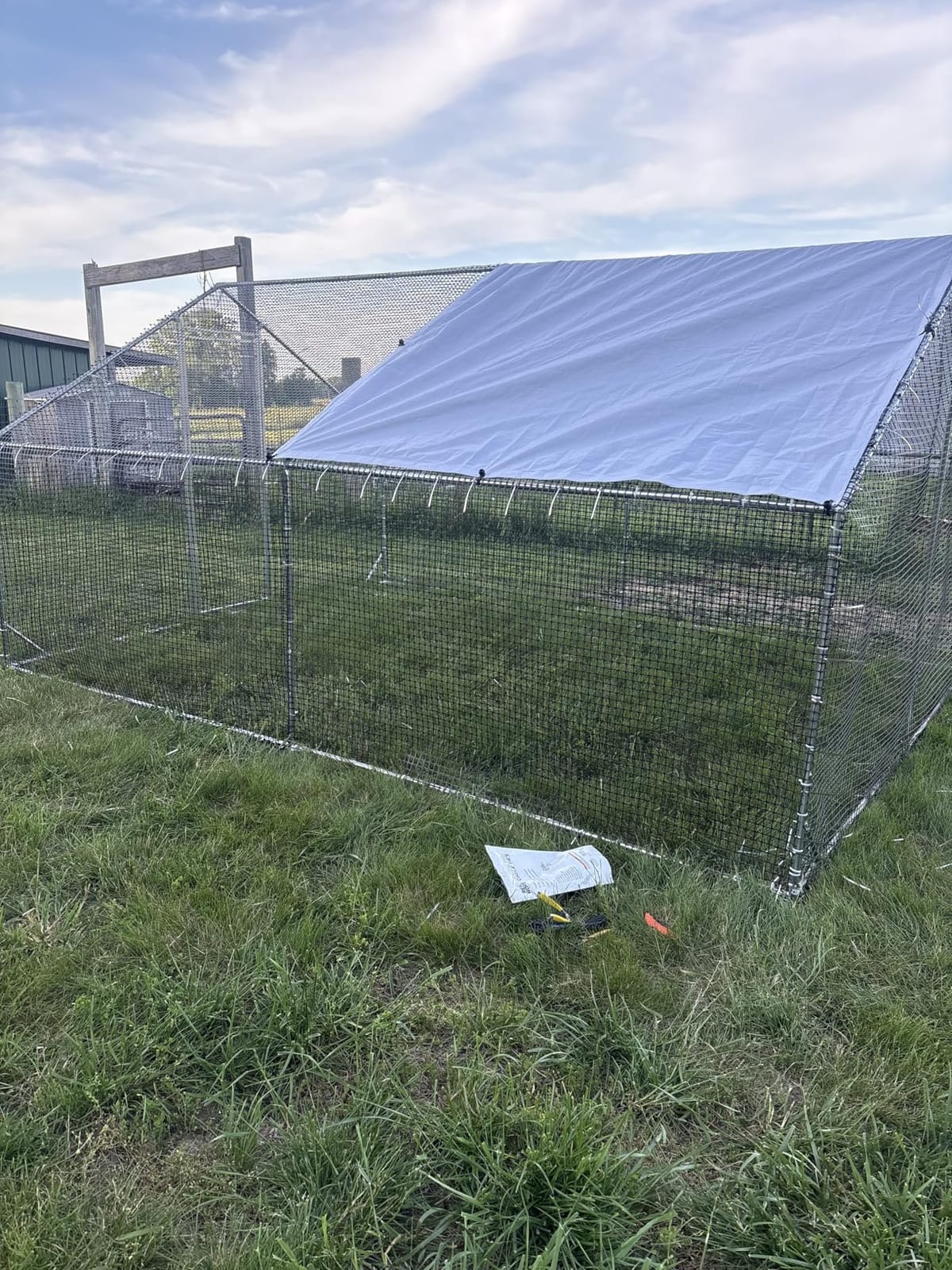 CAMMOO Walk in Chicken Coop, 19.7x9.8x6.6ft Chicken Run for Yard with Cover | Upgrade Double Lock & Mesh, Stainless Steel Ties, Easy Assembly, Chicken Pen for Ducks, Rabbits customer photo 2