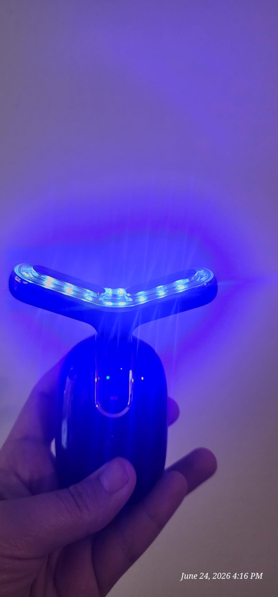 Micro-Current Facial Beauty Device, Red Light Therapy for Face and Neck with Vibration, 3 Color LED Mode - FDA Cleared (Black) customer photo 1