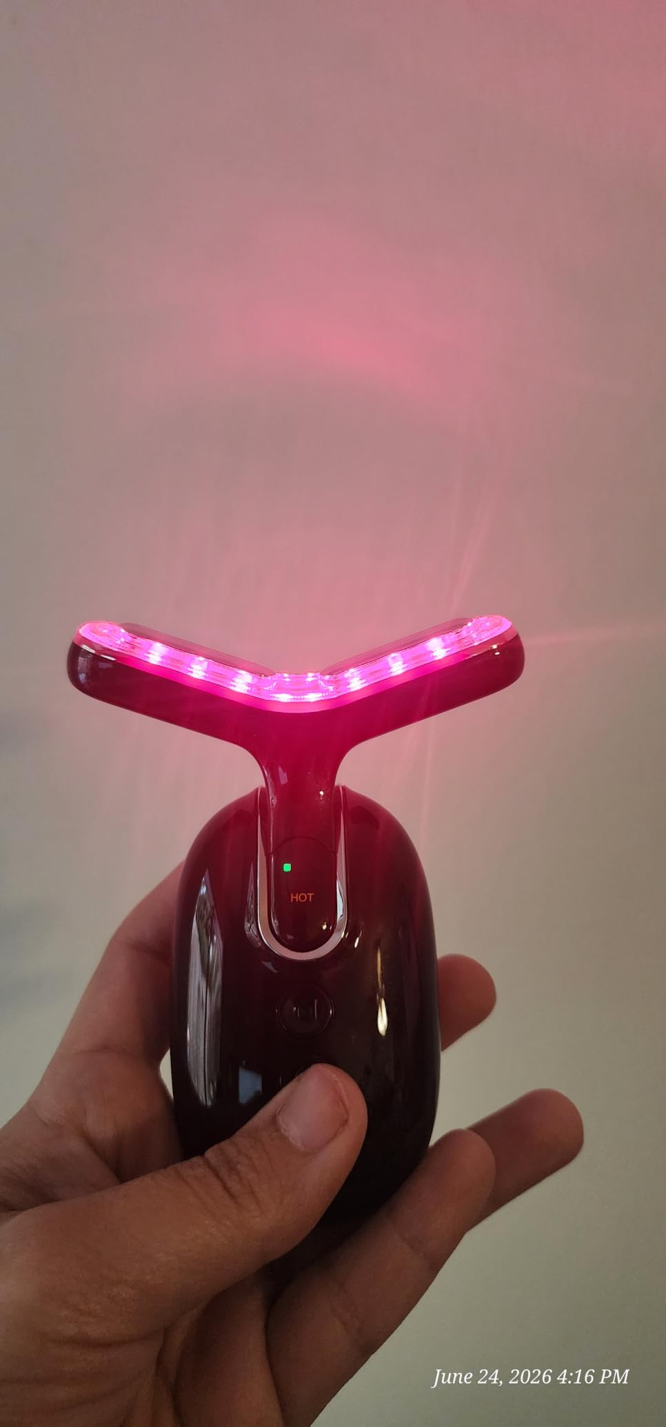 Micro-Current Facial Beauty Device, Red Light Therapy for Face and Neck with Vibration, 3 Color LED Mode - FDA Cleared (Black) customer photo 2