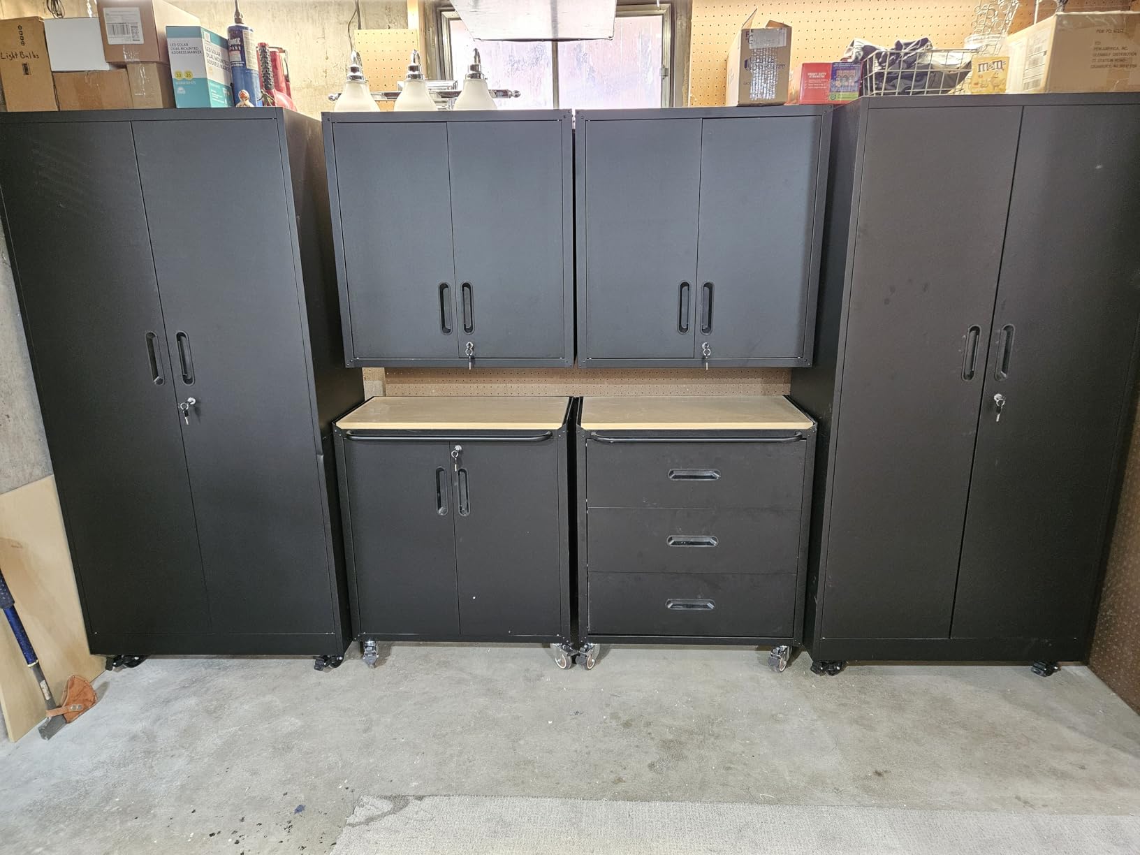 Garage Cabinet System | Heavy Duty Steel All-in-One Modular Garage Cabinet Set for Ultimate Workshop Organization | Easy Assembly Garage Storage Cabinets & Tool Bench customer photo 1