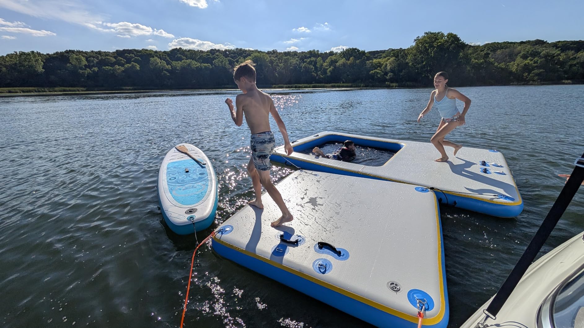 SPECRAFT 6/7/8/10/12 FT Inflatable Floating Dock, Non-Slip | Air Dock Platform Floating Island Raft with D-ring for Pool, Lake, Beach, Ocean customer photo 2