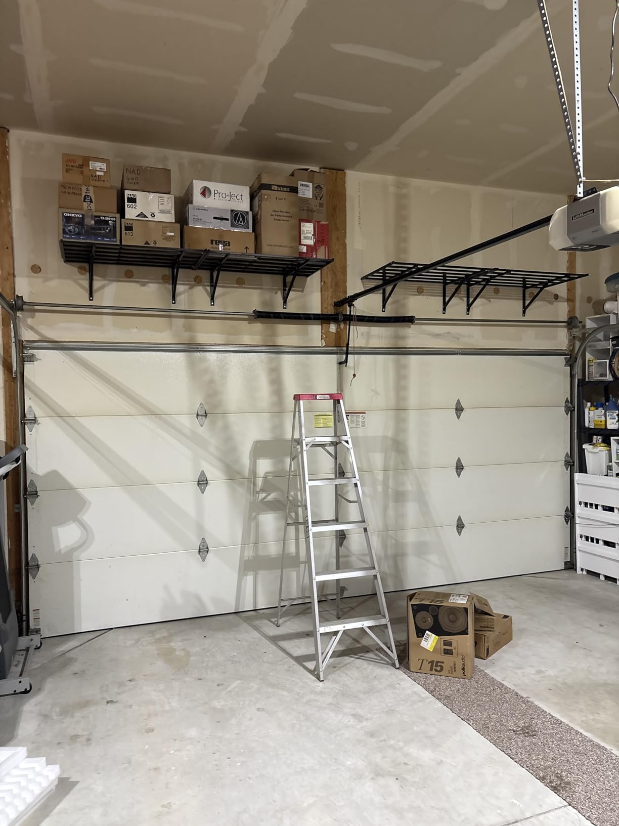 FLEXIMOUNTS Fold-Down 2-Pack 2x6ft Garage Wall Shelving, 1800lbs Load,Black | Heavy Duty Folding Garage Shelving Wall Mounted, Storage for Power Tools, Garden Supplies & Seasonal Storage, Lite Series customer photo 1