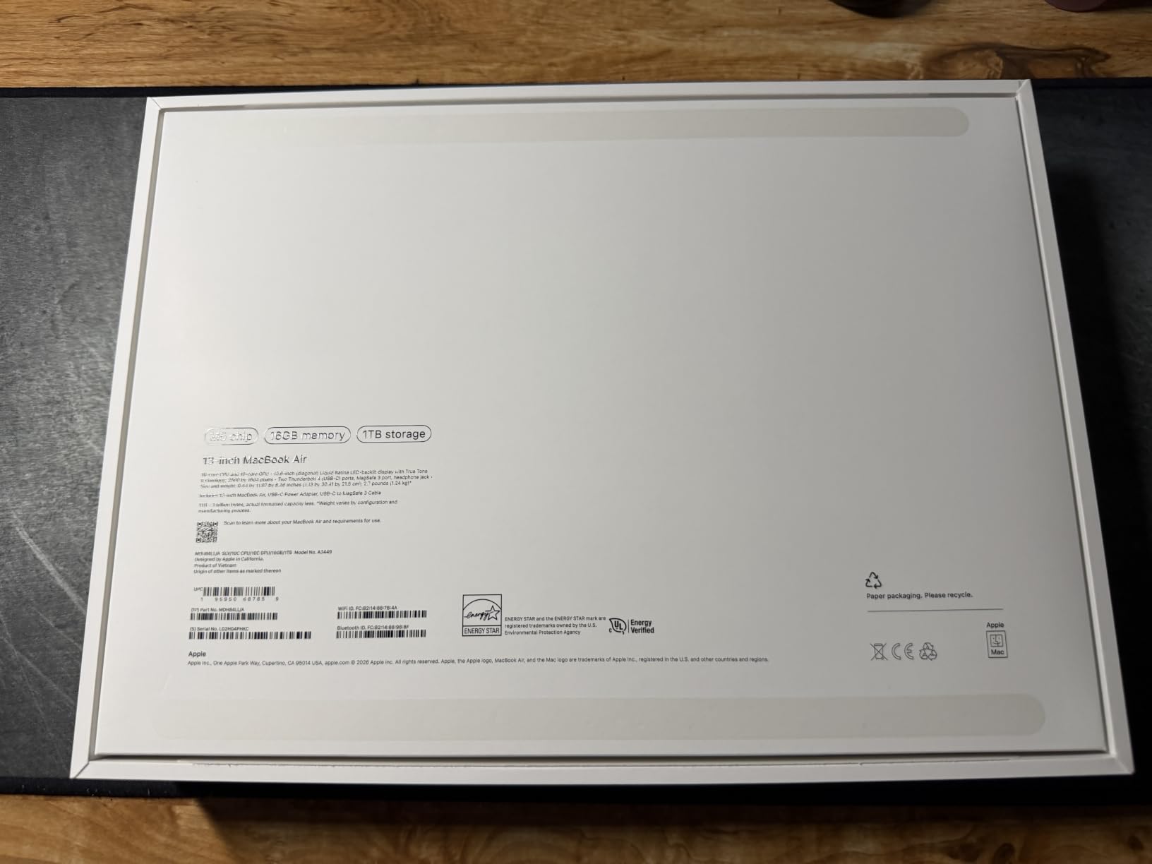 Apple 2026 MacBook Air 13-inch Laptop with M5 chip: Built for AI, 13.6-inch Liquid Retina Display, 16GB Unified Memory, 1TB SSD, 12MP Center Stage Camera, Touch ID, Wi-Fi 7; Midnight customer photo 2