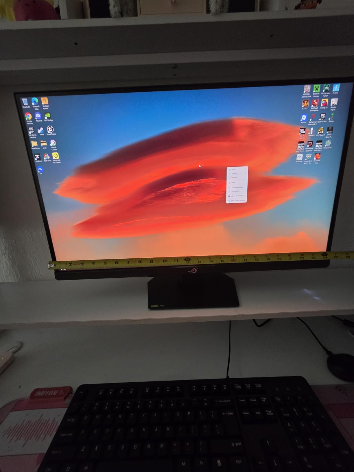 ASUS ROG XG27UCSR 27 Inch 4K 162Hz USB-C G-SYNC Gaming Monitor, Dual Mode FHD 324Hz, ELMB Sync, Smart Pixel technology, HDR, 95% DCI-P3, 0.03ms, for PS5 and Xbox customer photo 1