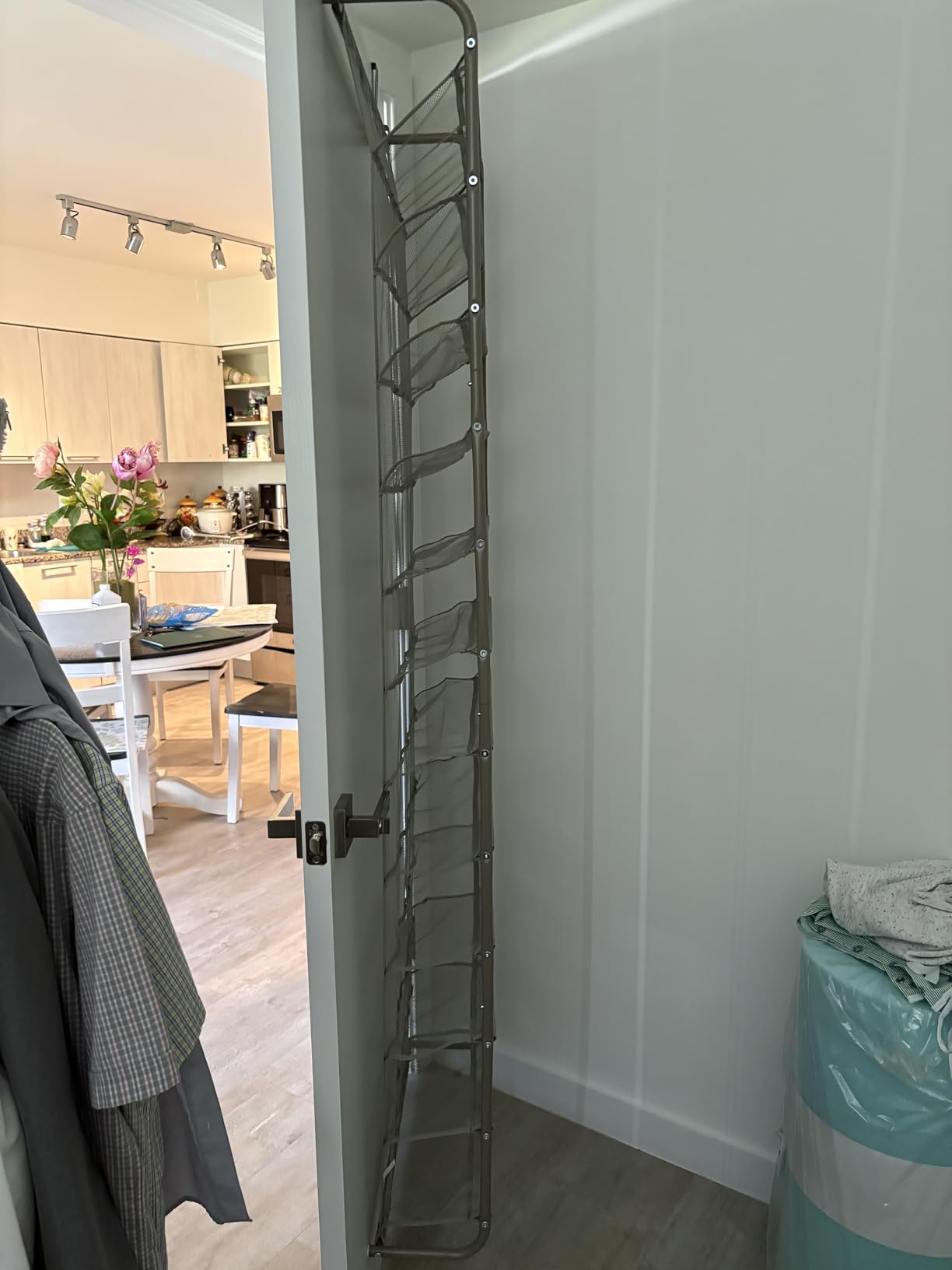 Whitmor 36 Pair Over The Door Shoe Organizer, 12 Tier Hanging Shoe Organizer, Heavy Duty Metal & Mesh Shoe Holder, Matt Gunmetal customer photo 1
