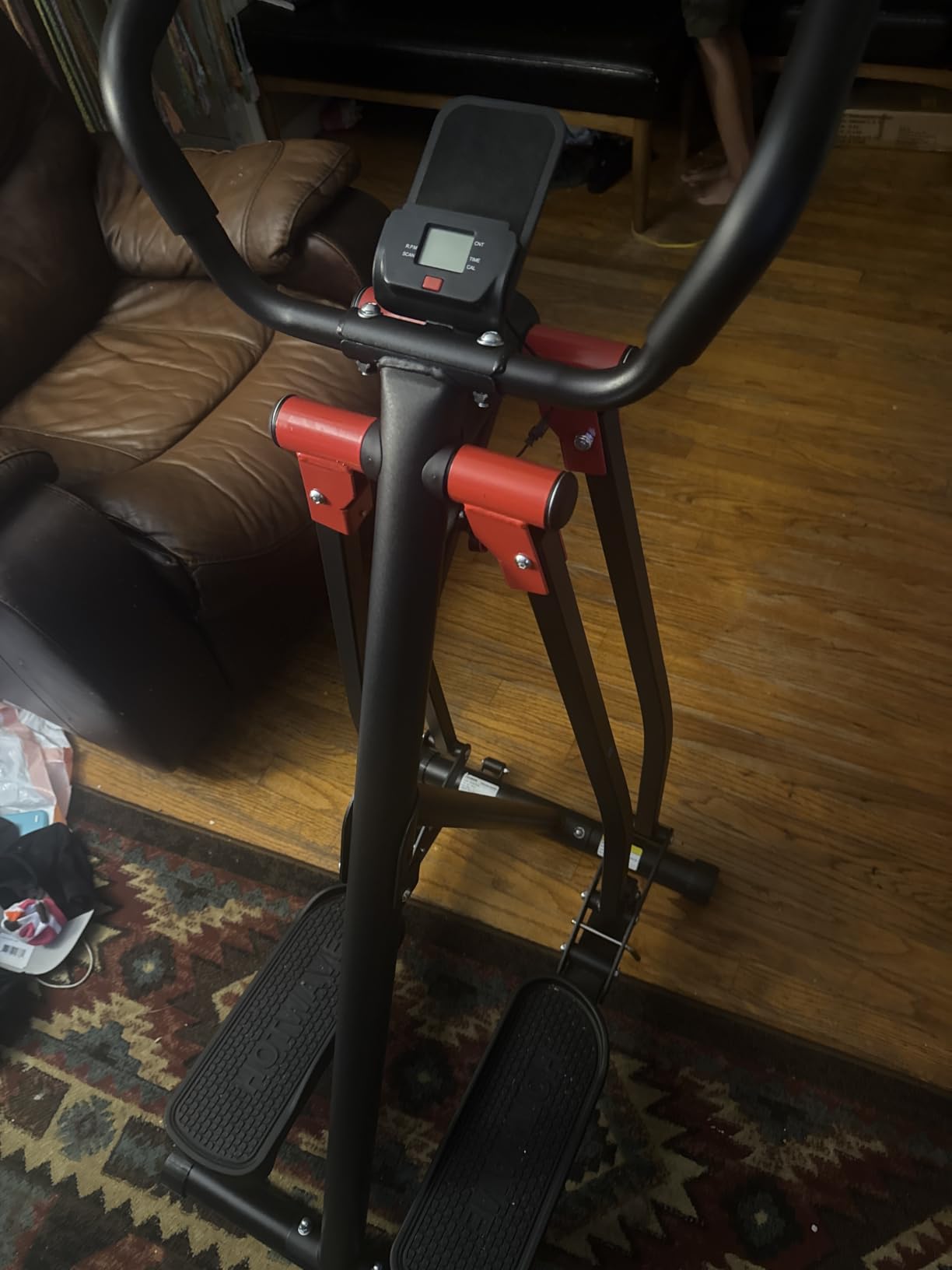 HOTWAVE Air Space Walker, Foldable Elliptical Exercise Machine | Gentle on Joints & Low-Impact. 350lb capacity. Cross trainer stepper. Home gym equipment. customer photo 2