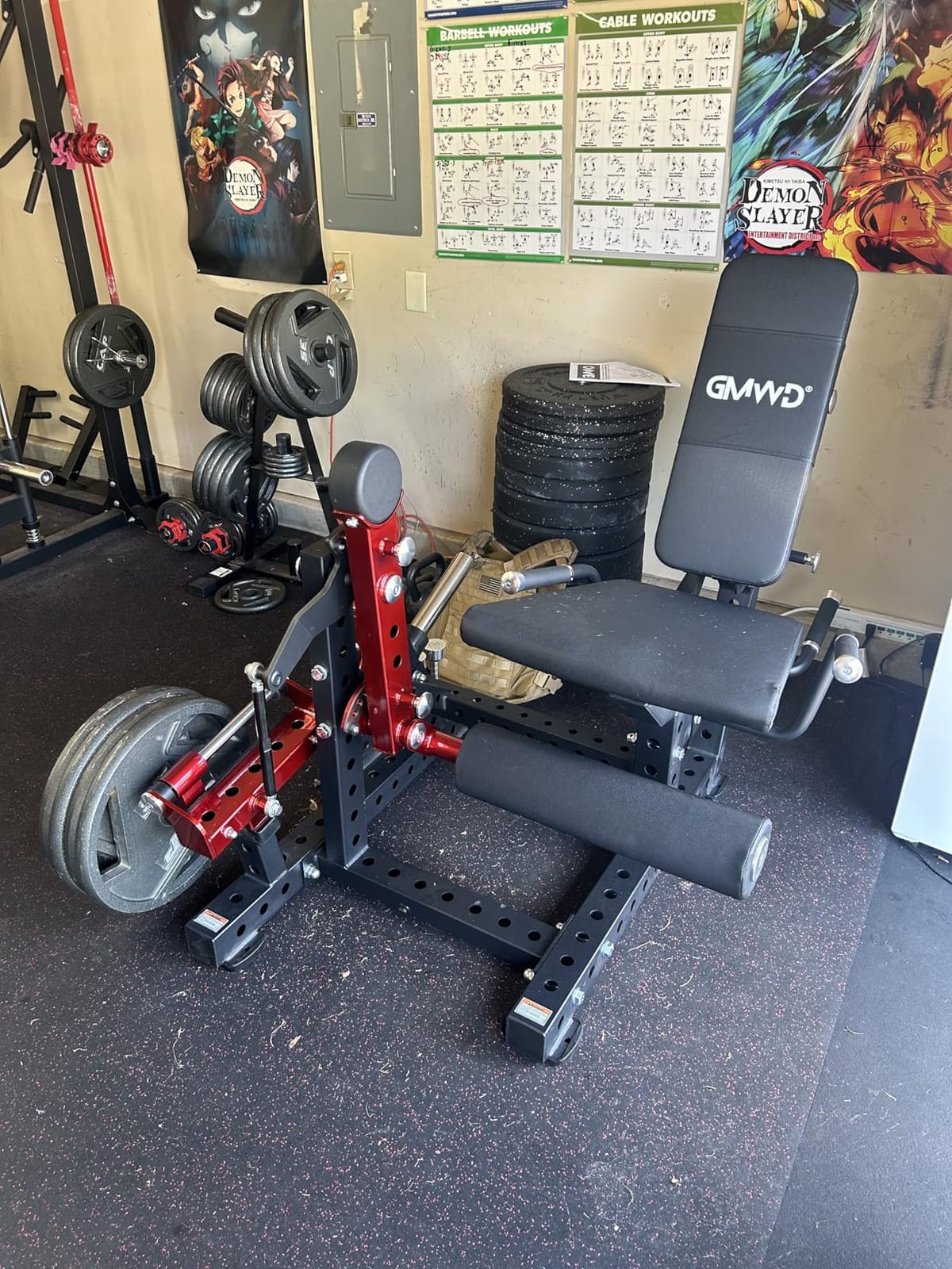 GMWD Leg Extension and Curl Machine LE08 2.0, Adjustable Leg Curl Machine with Plate Loaded, Seated Leg Extension and Lying Curl Machine for Home Gym, Leg Workout Equipment customer photo 2