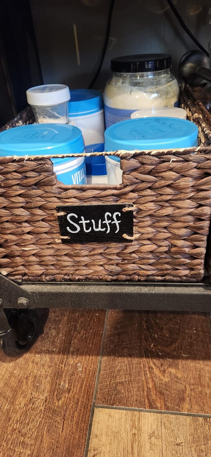 Best Choice Products Set of 4 9x12in Water Hyacinth Pantry Baskets, Woven Organizers w/Chalkboard Label, Chalk Marker - Chestnut customer photo 2