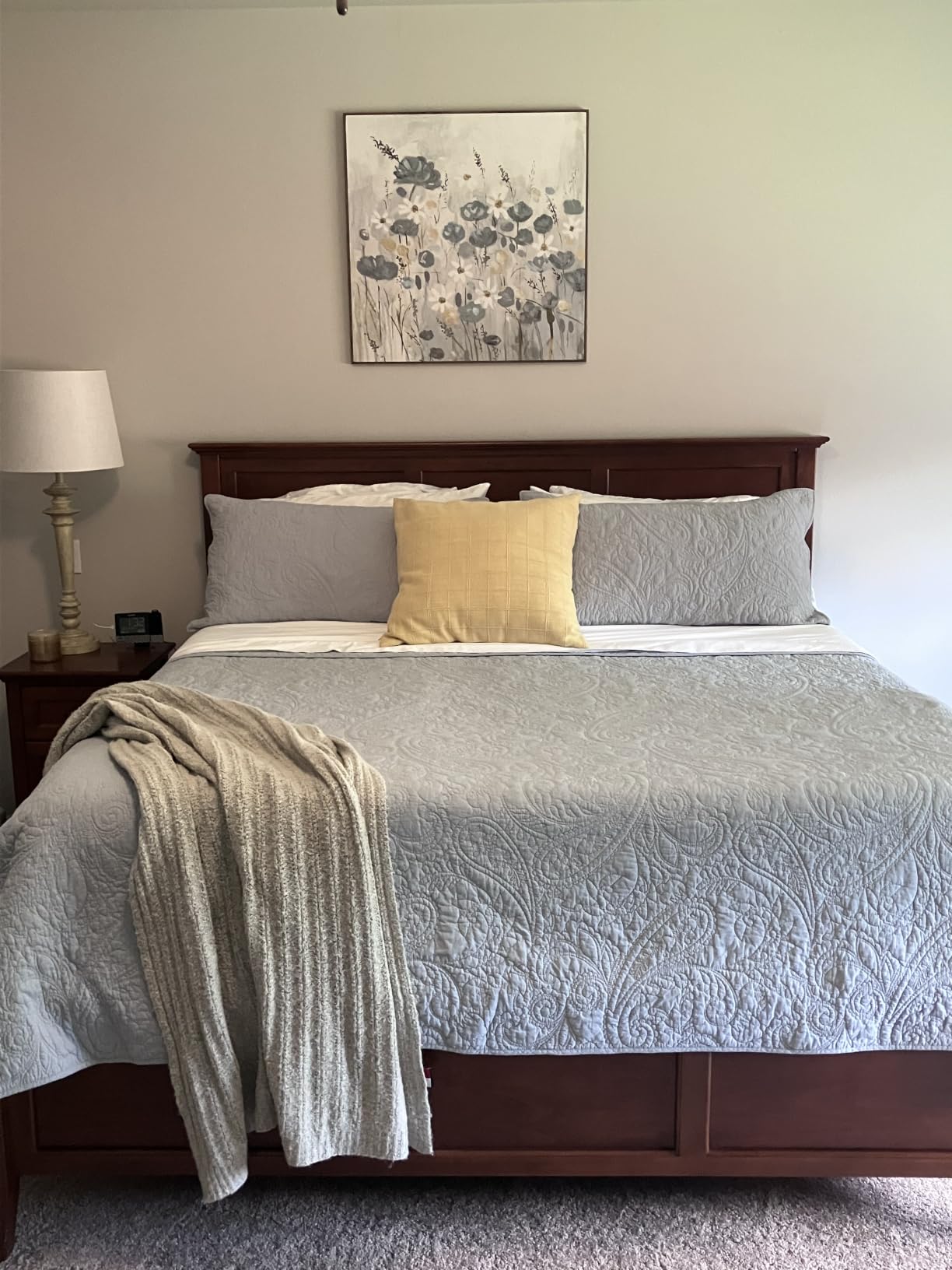 EVERGRACEHOME 100% Cotton Paisley Quilt Set, Queen Size, Cocoa Brown | Prewashed for Softness, Year-Round Breathability, Gift-Ready Box, Matelasse-style Quilted Coverlet, 3 Piece Set with 2 Shams customer photo 1