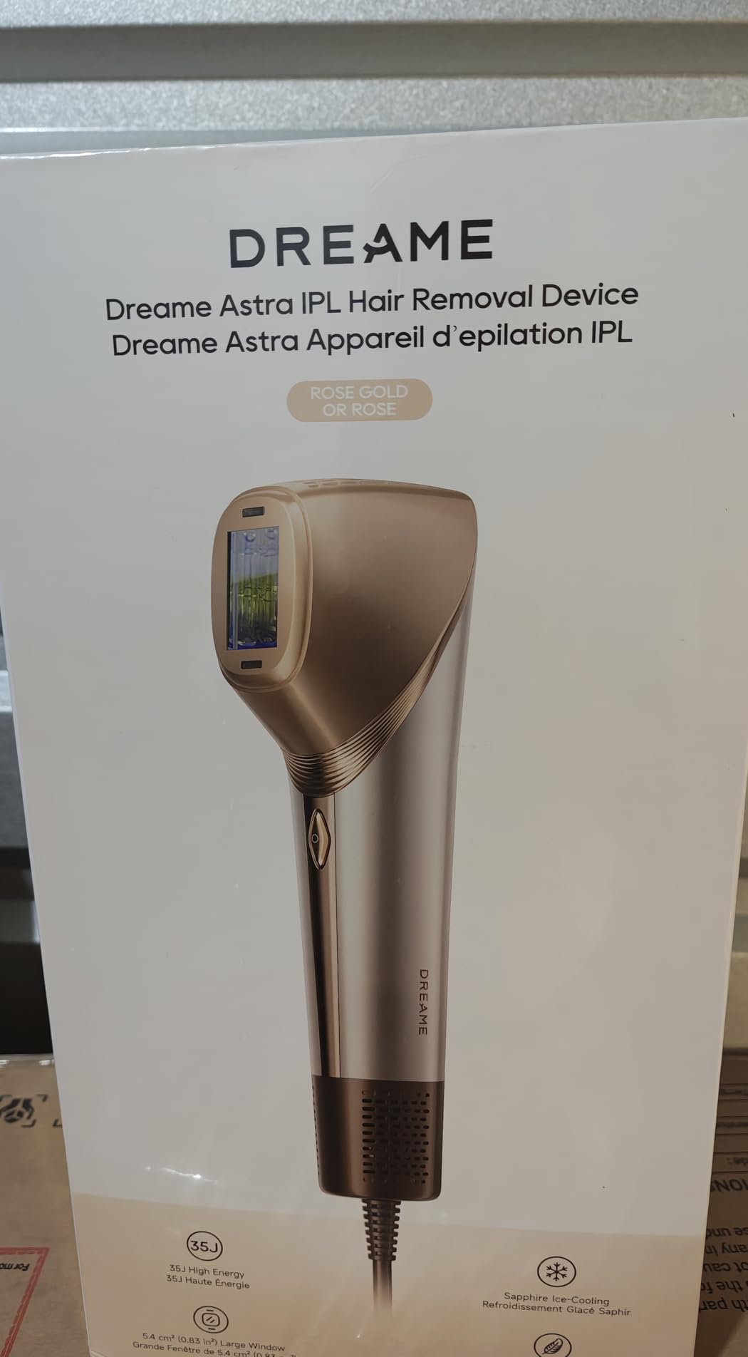 Dreame Astra IPL Hair Removal Device with Dual-Lamp 35J Output, Sapphire ICE Cooling, 5.4cm² Large Window, 0.2s Continuous Flash, Adaptizone Tone Detection, Up to 80% Reduction Full-Body for Women Men customer photo 2