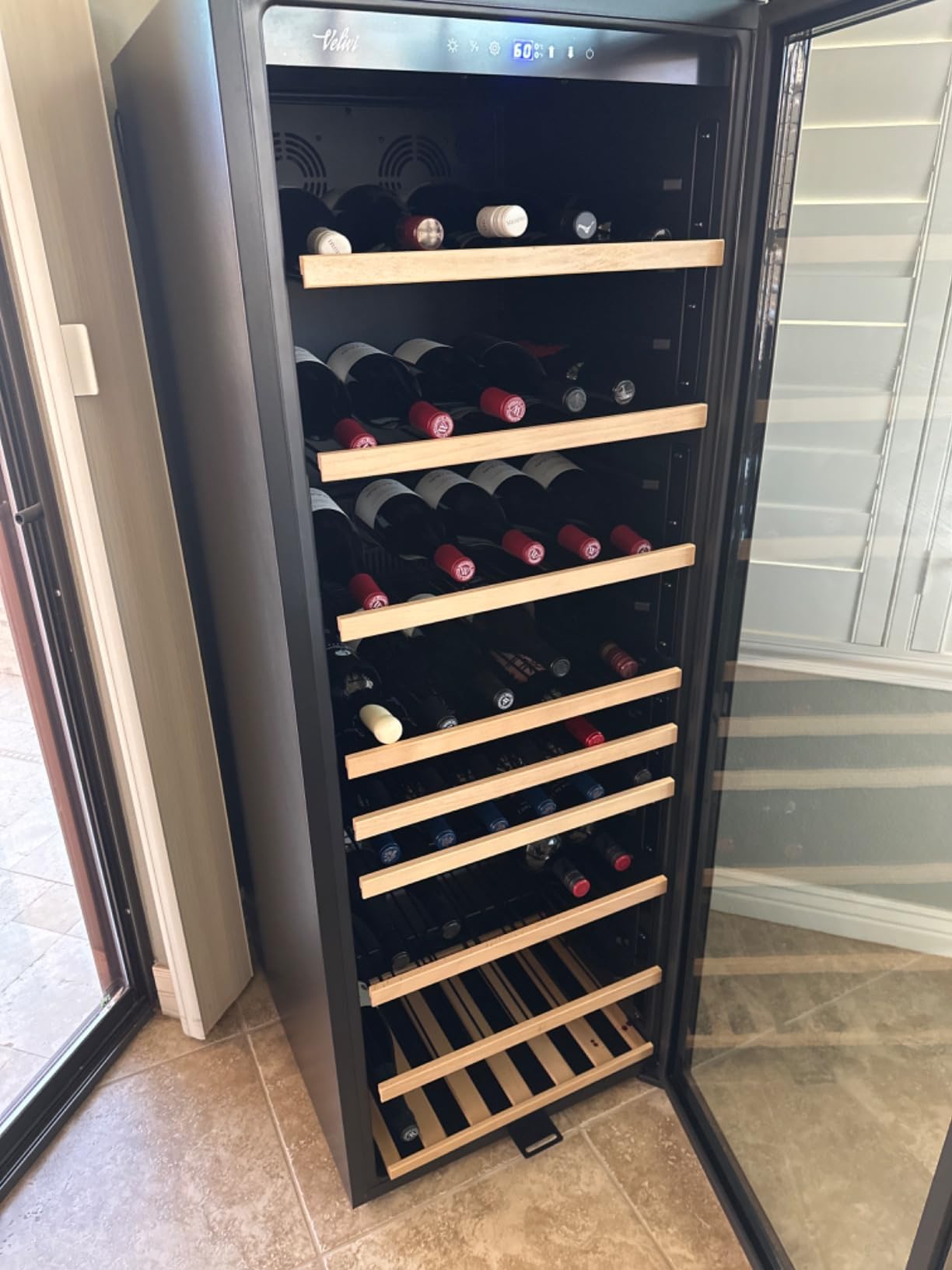 Velivi Commercial Beverage Refrigerator, Double Glass Door Display Cooler, Upright Drink Merchandiser with LED Lighting, Auto Closing Doors customer photo 2