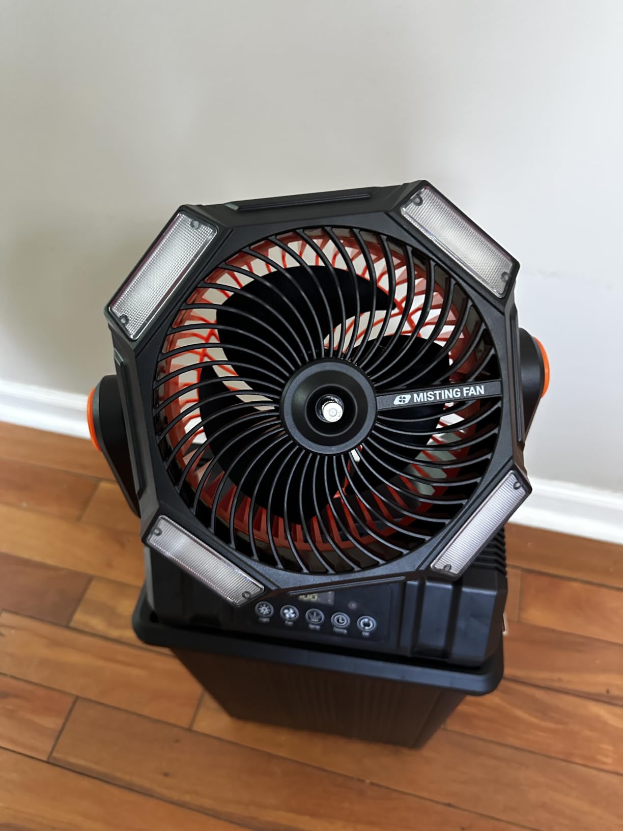 40000mAh Misting Fans for Outside, 15L Large Tank Portable Misting Fan, Battery Powered Outdoor Mister Fan with Remote & LED Light, Wide 270° Coverage for Camping Patio Backyard customer photo 2