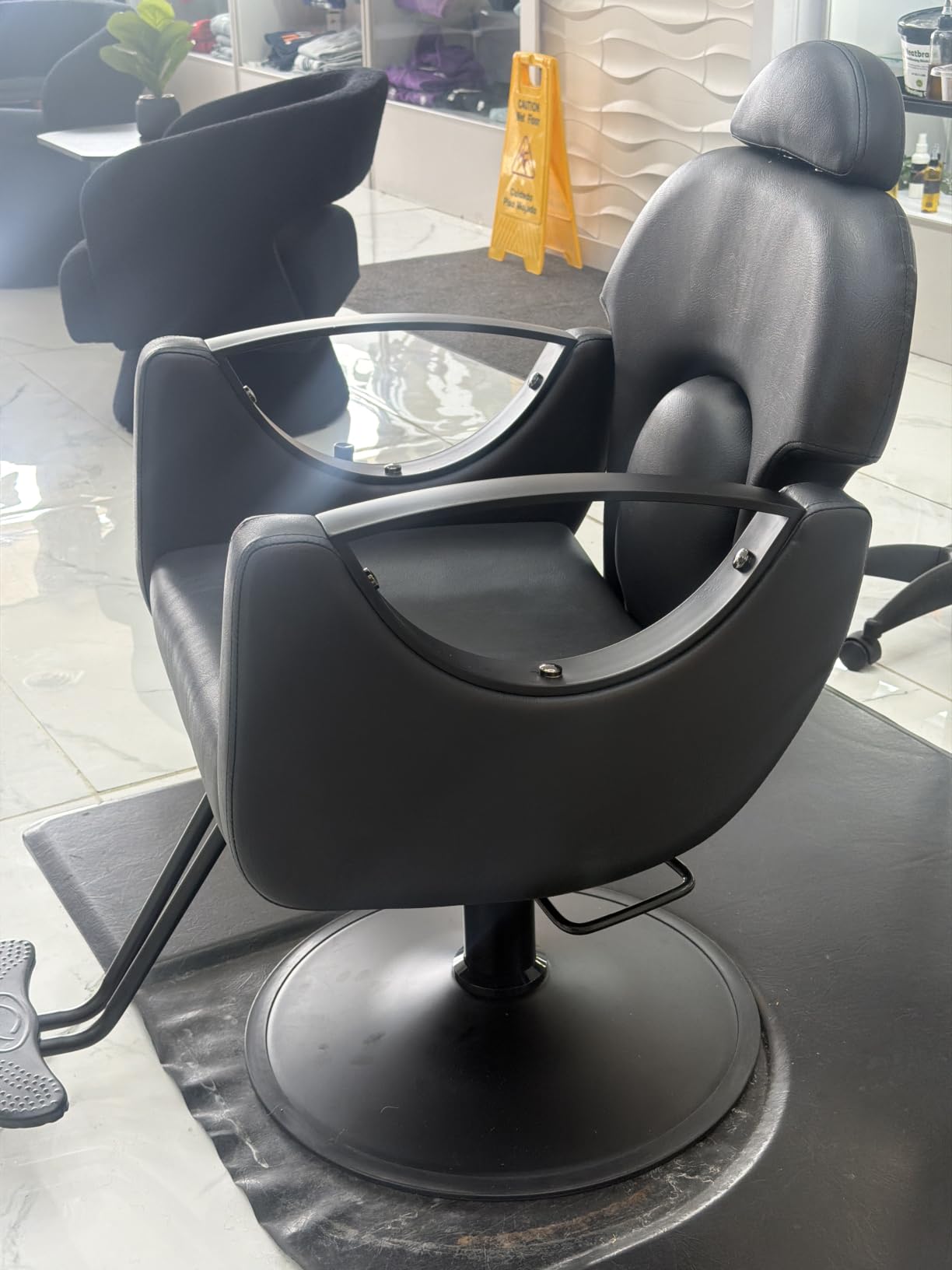 Salon Barber Chair for Hair Stylist, Professional Reclining Hydraulic Styling Chair with Heavy-Duty Pump, All Purpose Hairdresser Chair for Barbershop, Braiding, Shampoo, Spa Equipment, Black customer photo 2