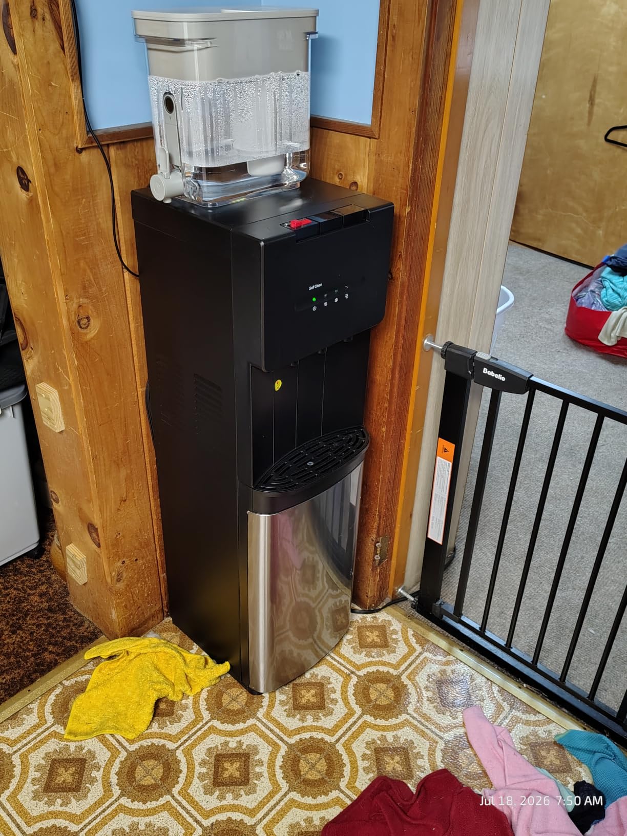EUHOMY Bottom Loading Water Cooler Dispenser for 5 Gallon Bottle, 3 Temperature Freestanding Hot and Cold Water Dispenser with Stainless Steel Tank & Child Lock for Home Office, Black customer photo 2