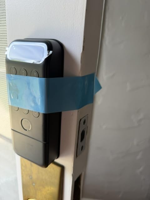 SwitchBot Lock Vision Pro Smart Lock, 3D Face Recognition + Palm Vein + Fingerprint, Keyless Entry Deadbolt for Front Door, 12-Month Battery, WiFi No Hub, Auto-Lock, Matter, Apple Home, Alexa, Google customer photo 1