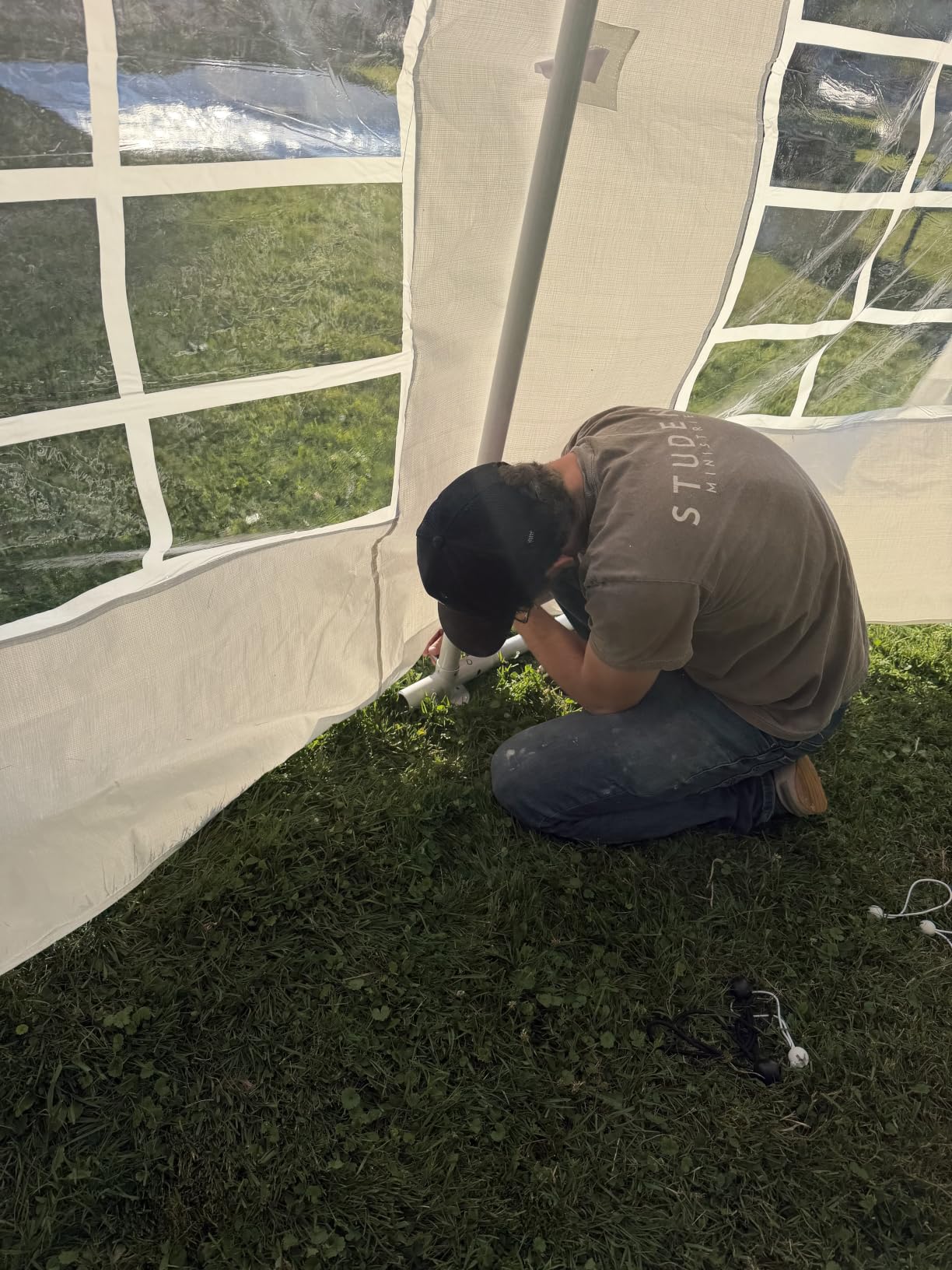 COBIZI 10x30 FT Party Tent Heavy Duty, Large Outdoor Wedding Tents for Parties with 8 Sidewalls & Built-in Sandbags, Waterproof Event Canopy Gazebo Commercial Tent for Carport, Patio, Windproof customer photo 1
