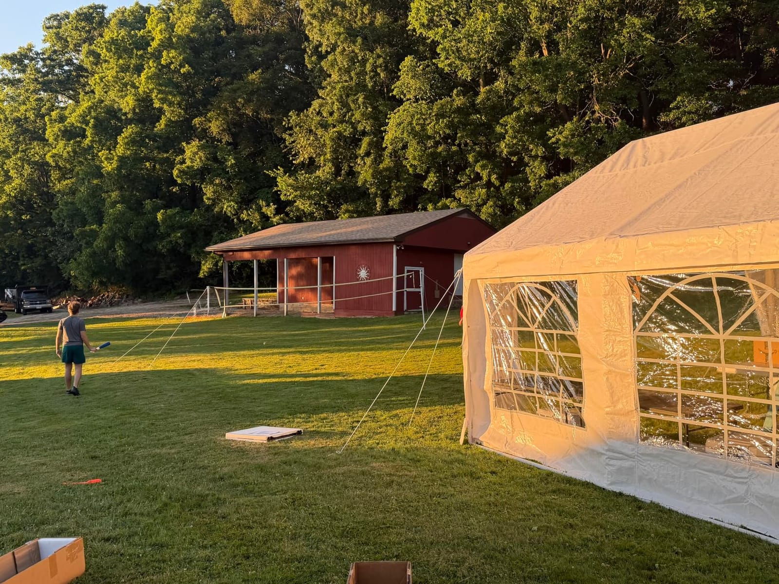 COBIZI 10x30 FT Party Tent Heavy Duty, Large Outdoor Wedding Tents for Parties with 8 Sidewalls & Built-in Sandbags, Waterproof Event Canopy Gazebo Commercial Tent for Carport, Patio, Windproof customer photo 2