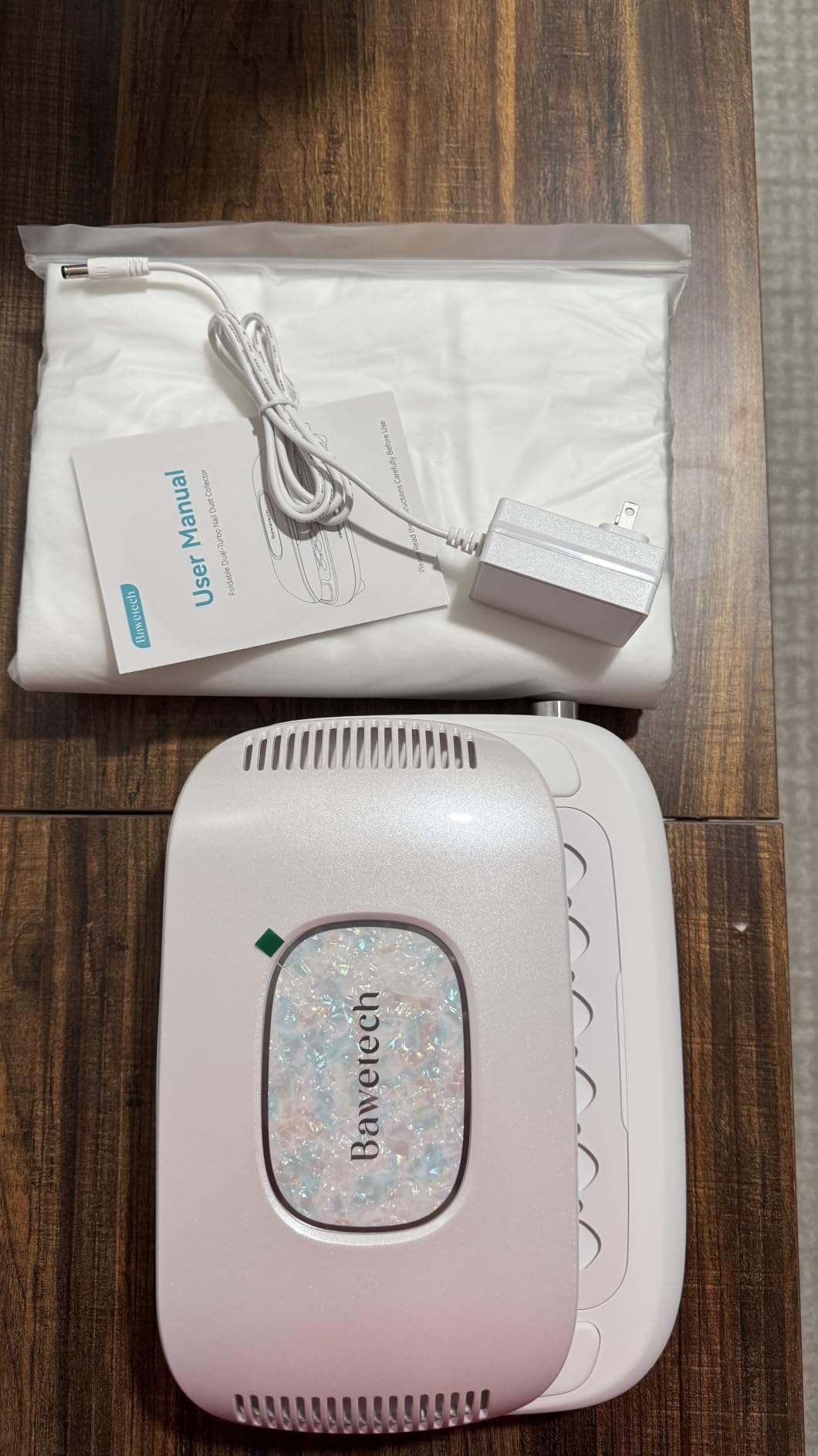 Foldable Nail Dust Collector - 14700RPM RPM Dual Fans Adjustable Speed | Strong 2800PA Suction Nail Dust Vacuum, 30 PCS Reusable Filters, Low Noise Quiet Compact for Home Salon Professional Use customer photo 1