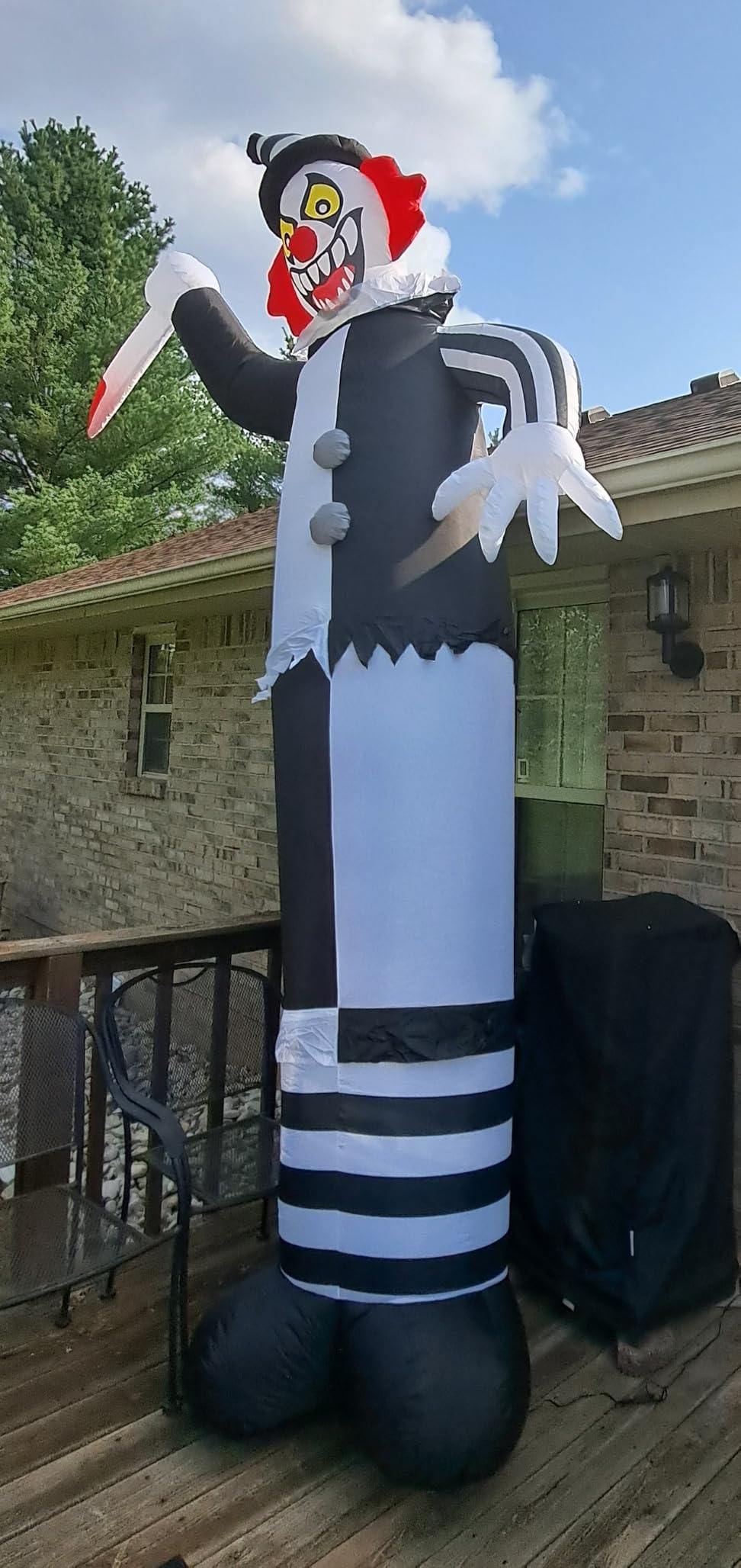 12FT Halloween Inflatables Outdoor, Giant Skeleton Blow Up Yard Decor | Halloween Decorations Outdoor, Giant Skeleton Blow Up Inflatable with LED Lights, Animated Scary Party Prop for Yard Lawn customer photo 1