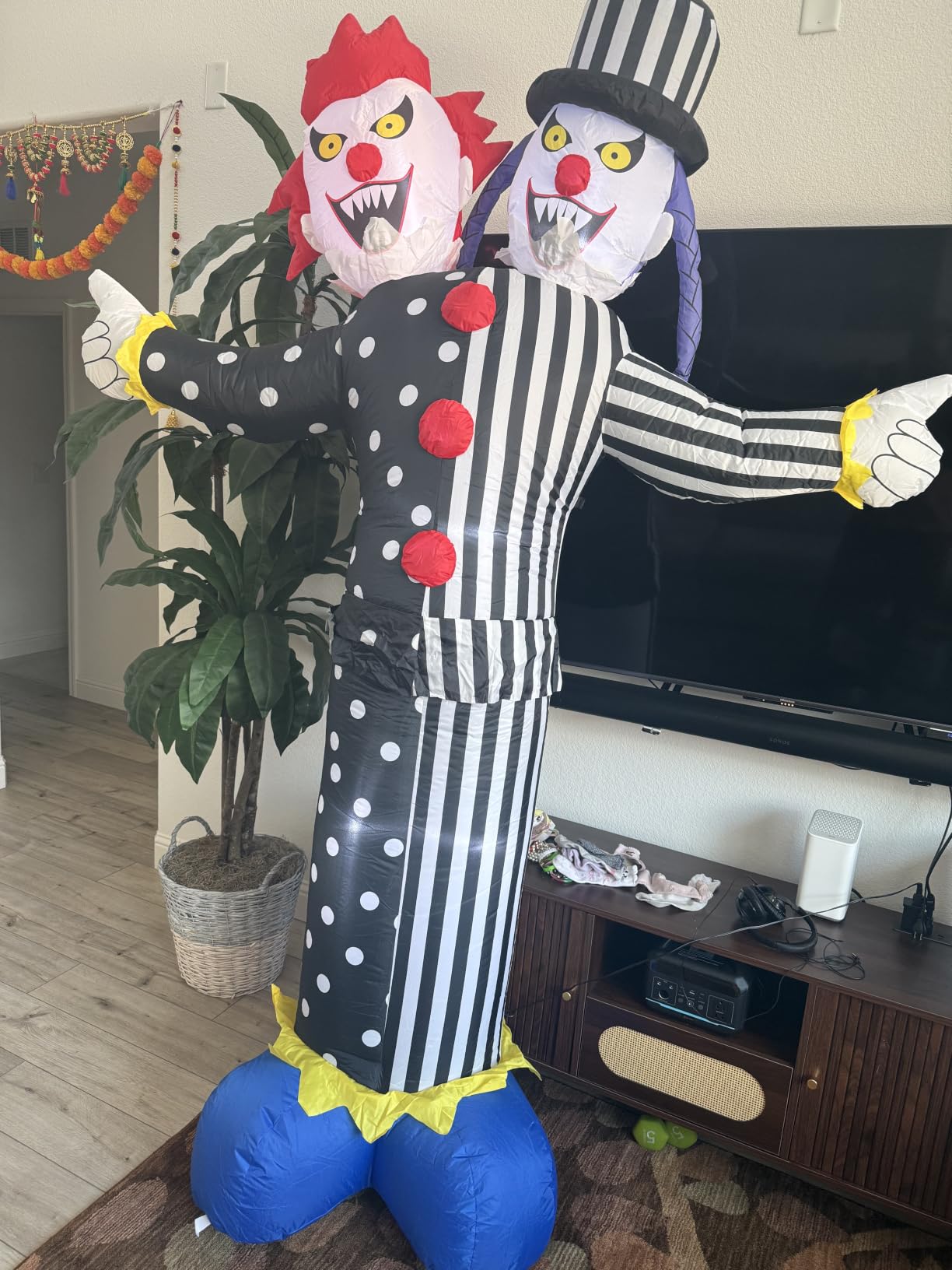 12FT Halloween Inflatables Outdoor, Giant Skeleton Blow Up Yard Decor | Halloween Decorations Outdoor, Giant Skeleton Blow Up Inflatable with LED Lights, Animated Scary Party Prop for Yard Lawn customer photo 2