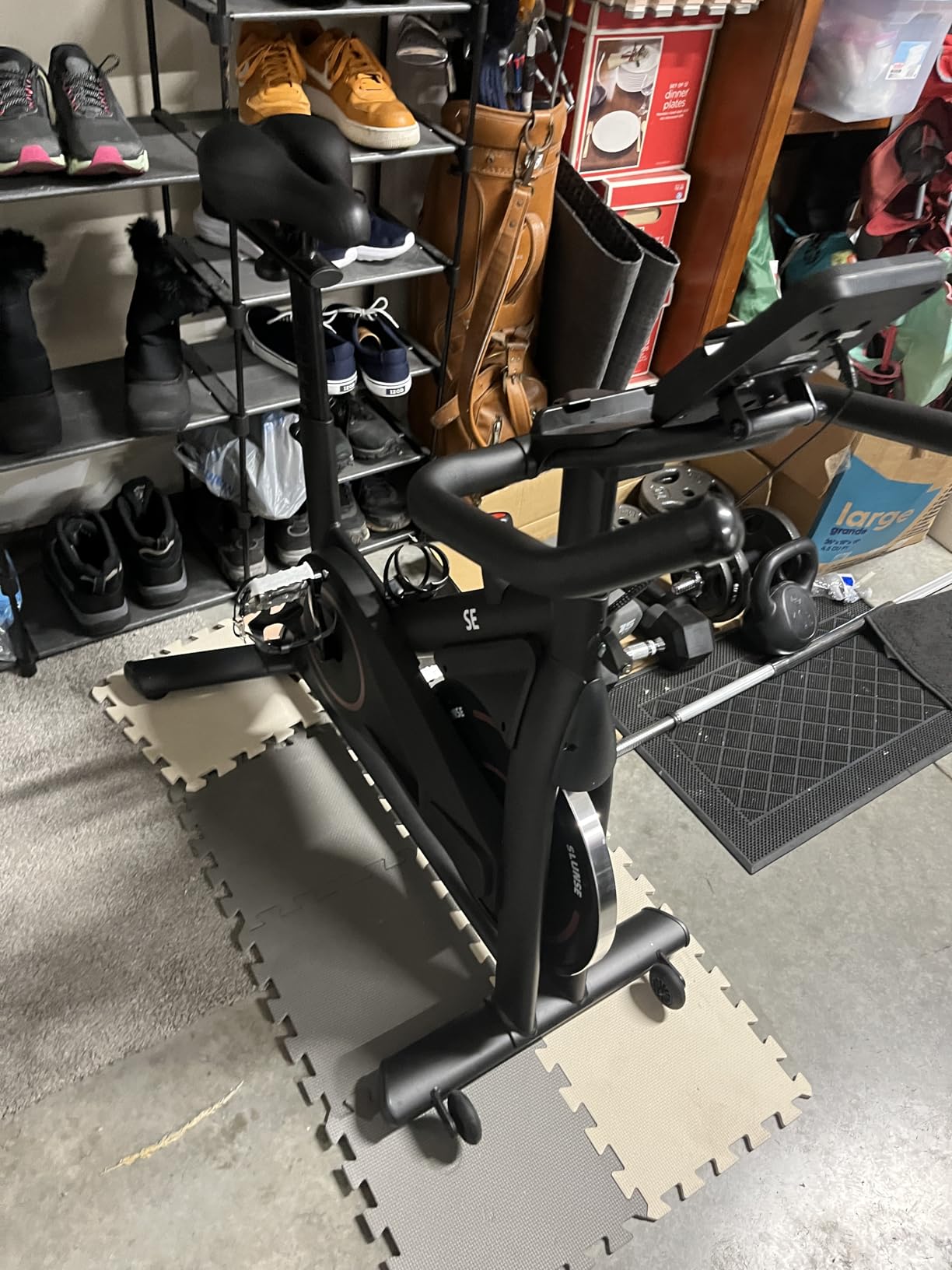 Exercise Bike, Adjustable Magnetic Resistance Stationary Bikes for Home with App Compatible, Silent Indoor Cycling Bike with 350lbs Weight Capacity Comfortable Seat, Digital Monitor & Phone Mount customer photo 2