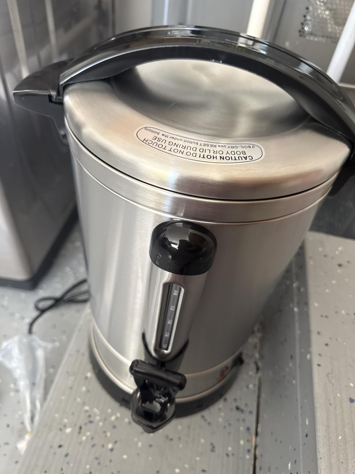 OSTBA 100-Cup Commercial Coffee Urn, 15L 304 Stainless Steel Percolator | 1500W Fast-Brewing Coffee Maker and Hot Water Dispenser with Double-Wall Insulation customer photo 2