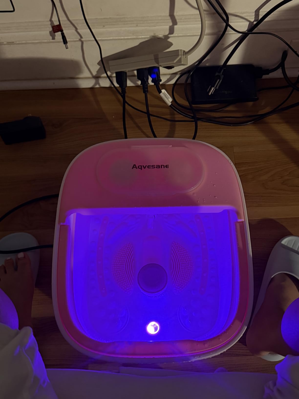 Collapsible Foot Bath with Remote, Temp Control (Matte Grey) | Foot Spa Bath Massager with Heat, Bubble, 3 Pedicure Attachments, Feet Soaking Tub for Stress Relief customer photo 1