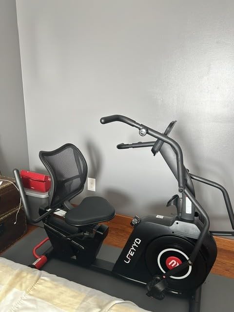 Recumbent Exercise Bike for Home, Stationary Bike with Arm Exerciser | 16-Level Magnetic Resistance, 450LBS Capacity, Bluetooth App, LCD Monitor, Heart Rate, Low-Impact Cardio & Physical Therapy customer photo 2