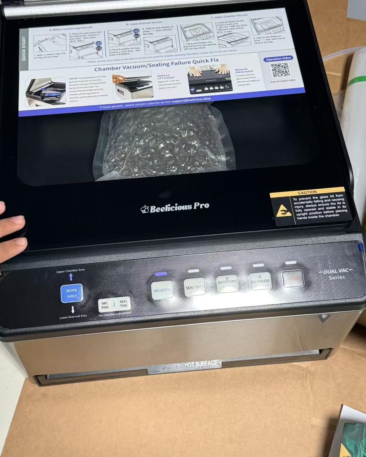 DualCore CVS101 Chamber Vacuum Sealer for Liquids & Sous Vide, 6L Dual Vacuum Zones & Extra-Wide Bag Clamp, 230W Dual-Core Dry Pump x4, Commercial-Grade Food Packaging Machine for Home Use customer photo 2